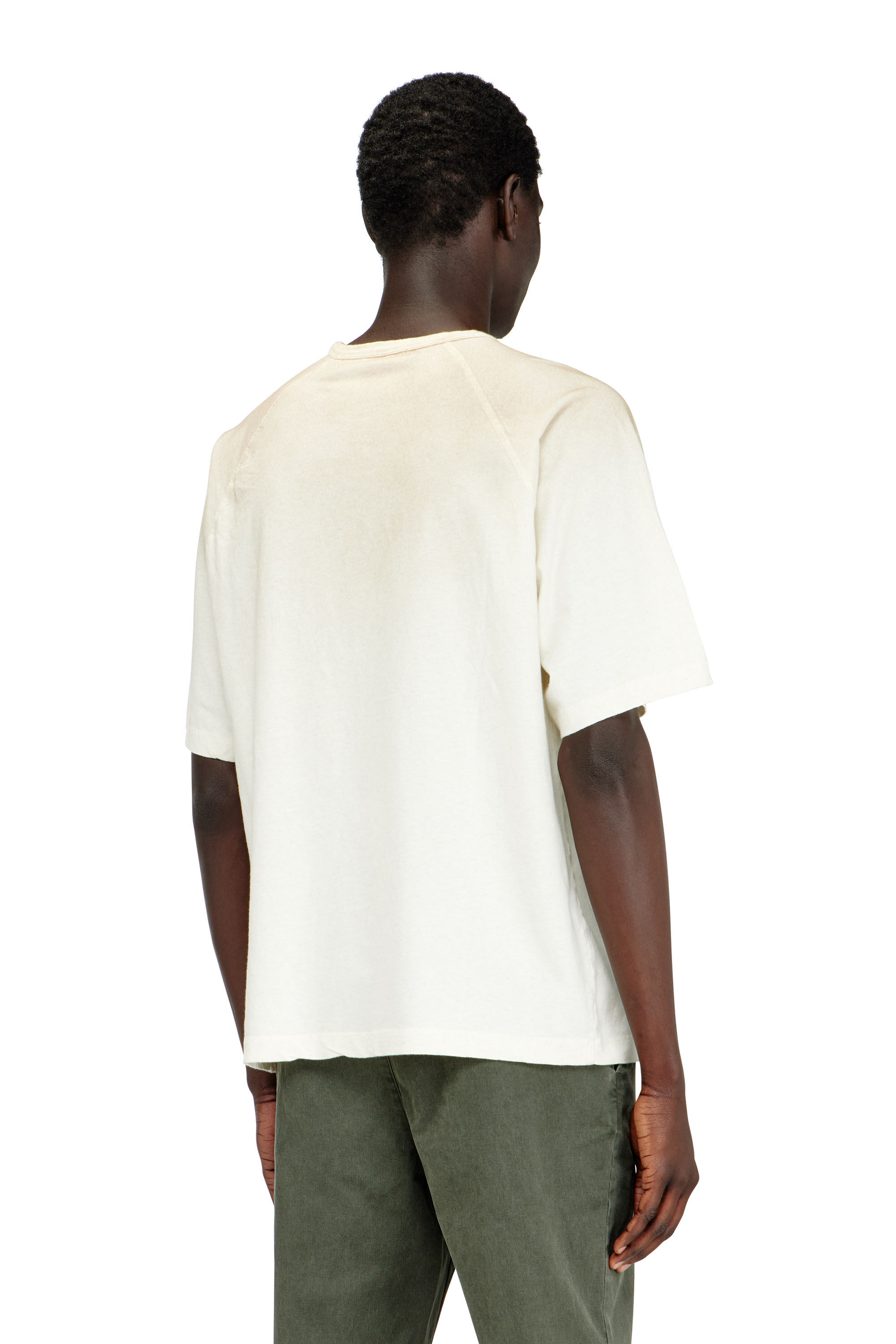 Diesel - T-ALECY, T-shirt con stampa Diesel Crest Uomo in Bianco - 4