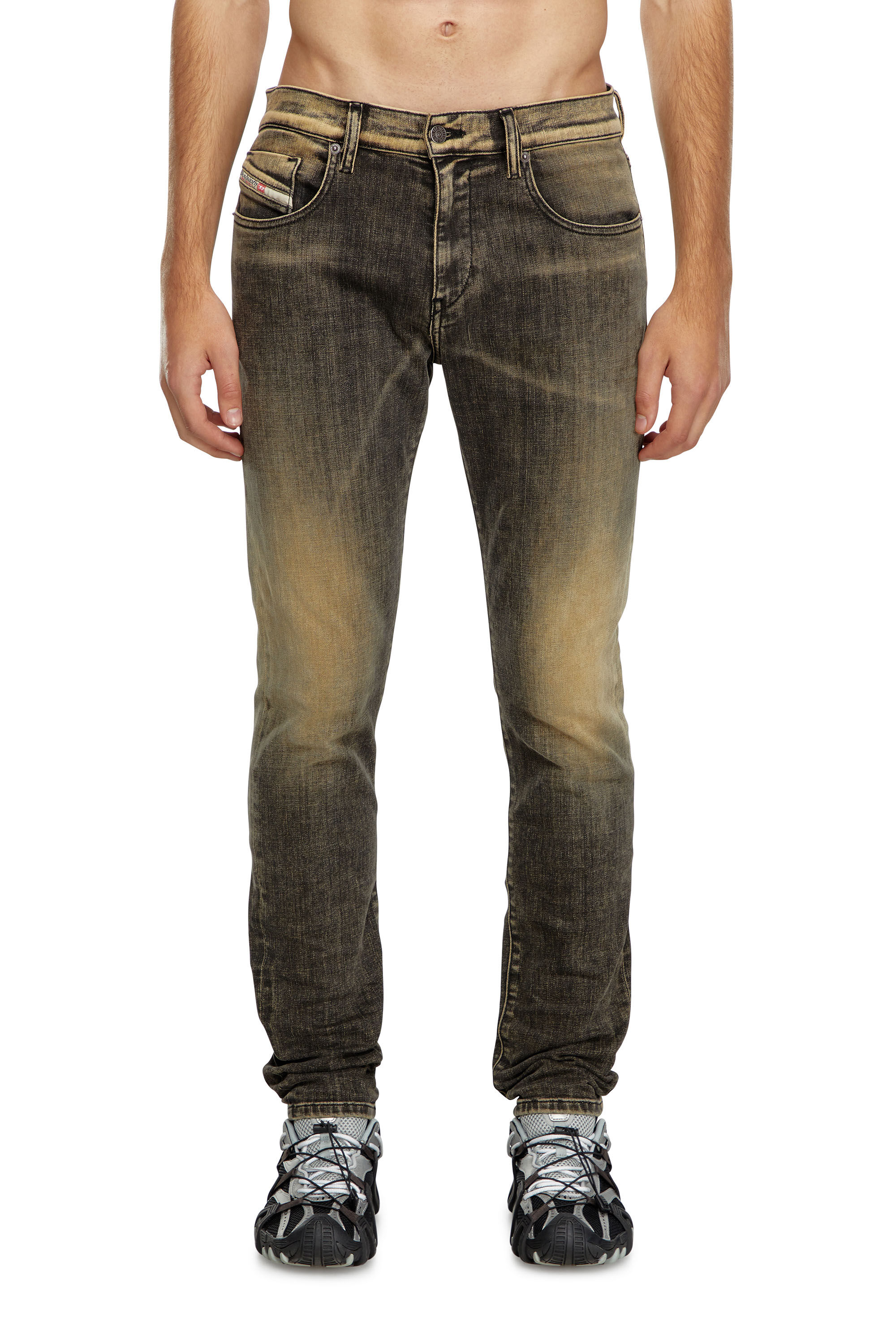 Jeans Uomo Slim Nero Beige 2019 D Strukt Diesel