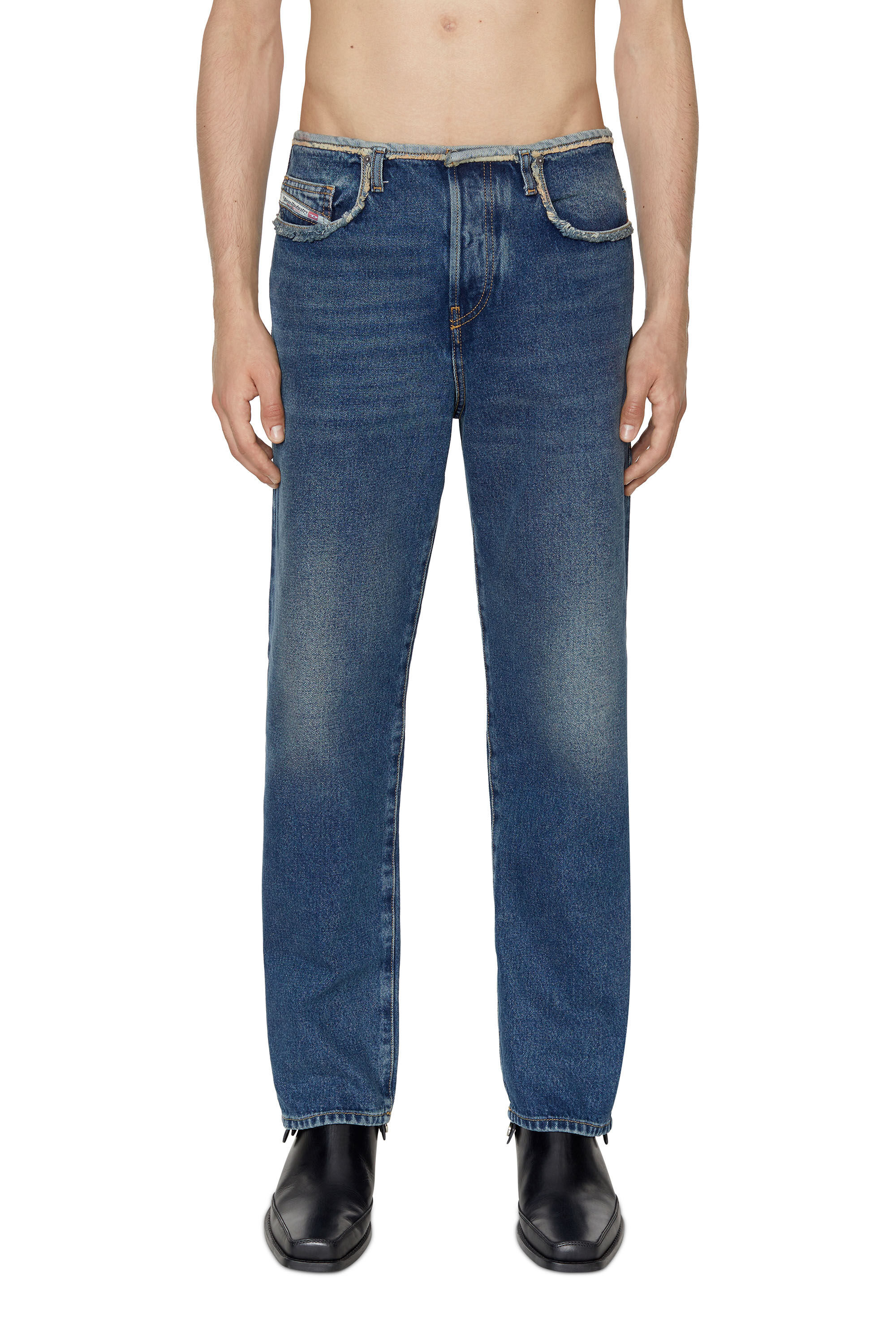 Diesel - D-Pend 007F2 Straight Jeans, Blu medio - Image 3