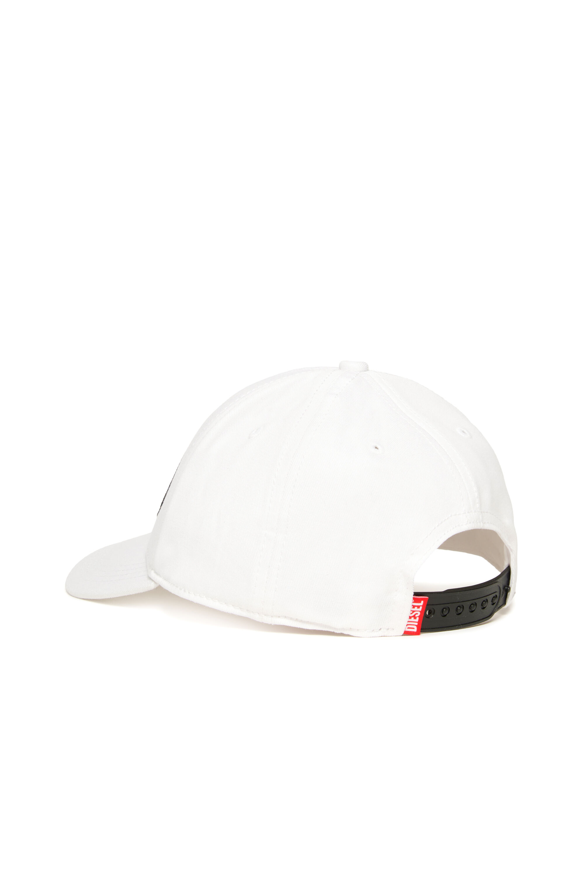 Diesel - FRENDIL, Berretto da baseball con ricamo Oval D Uomo in Bianco - 2