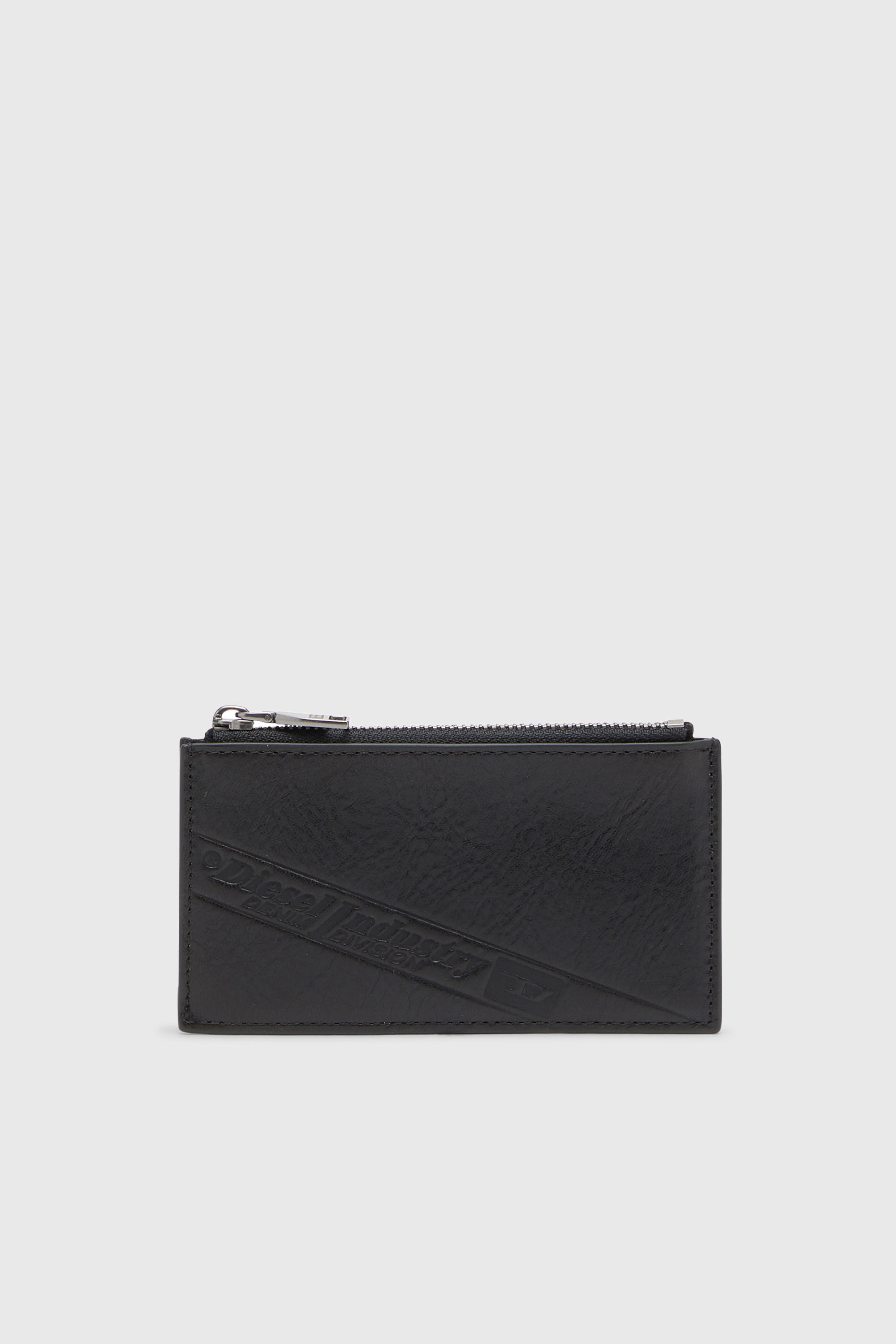Diesel - FLAG-D CARD HOLDER III, Portatessere in pelle con chiusura a zip Uomo in Nero - 1
