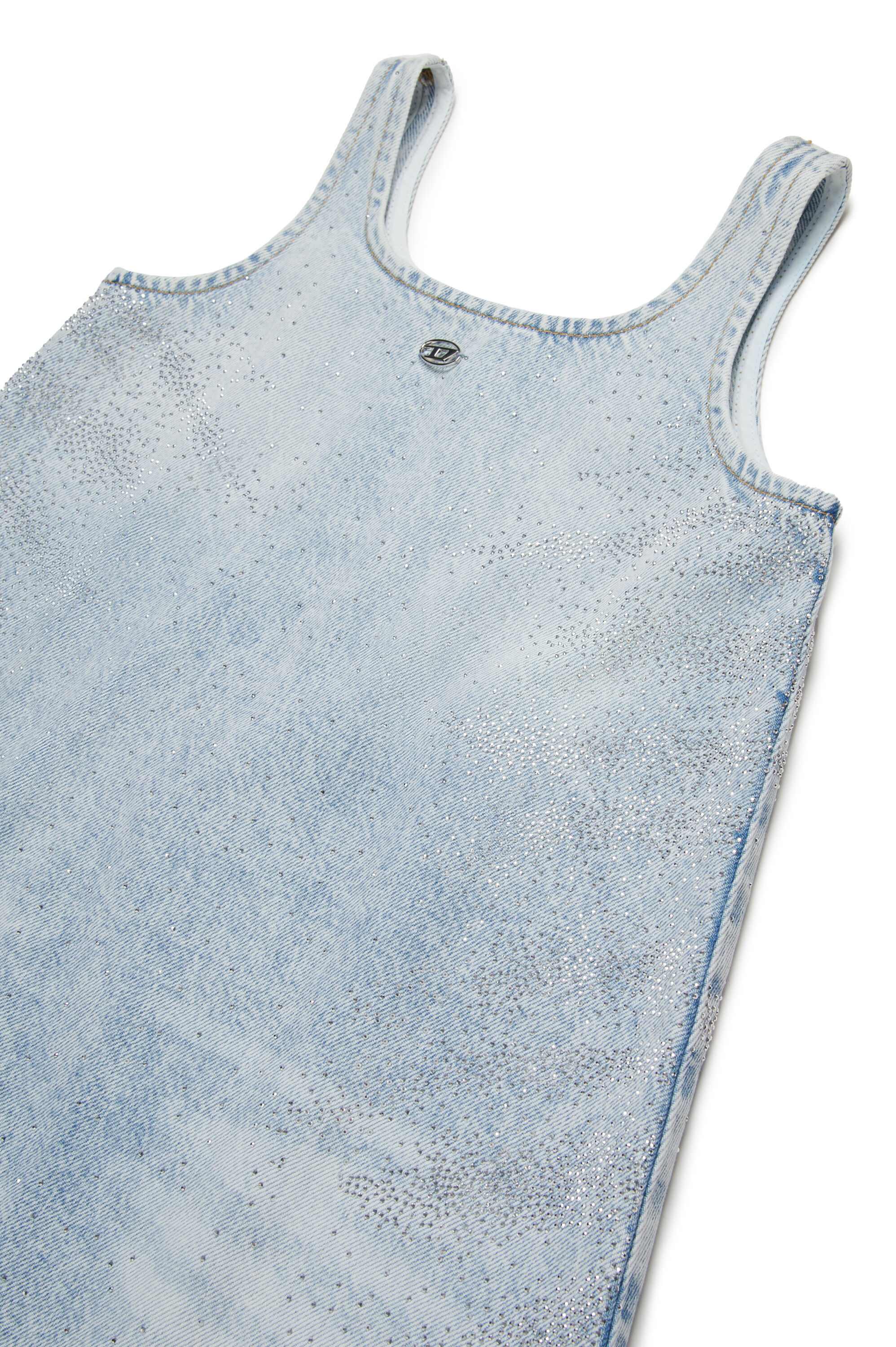 Diesel - DORY, Abito in denim con microcristalli Donna in Blu - 3