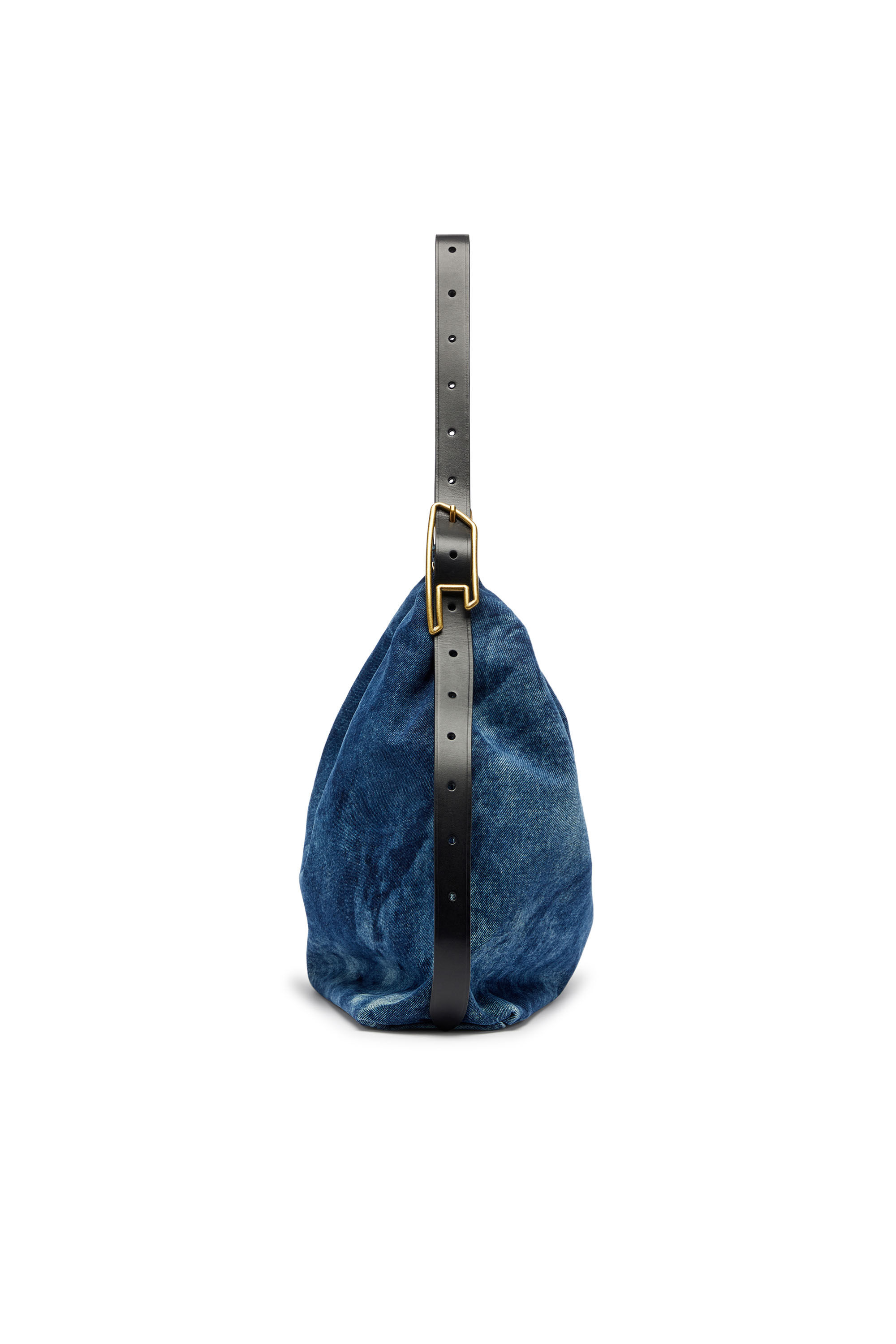 Diesel - D-LINE HOBO L, D-Line-Borsa hobo in denim Donna in Blu - 5