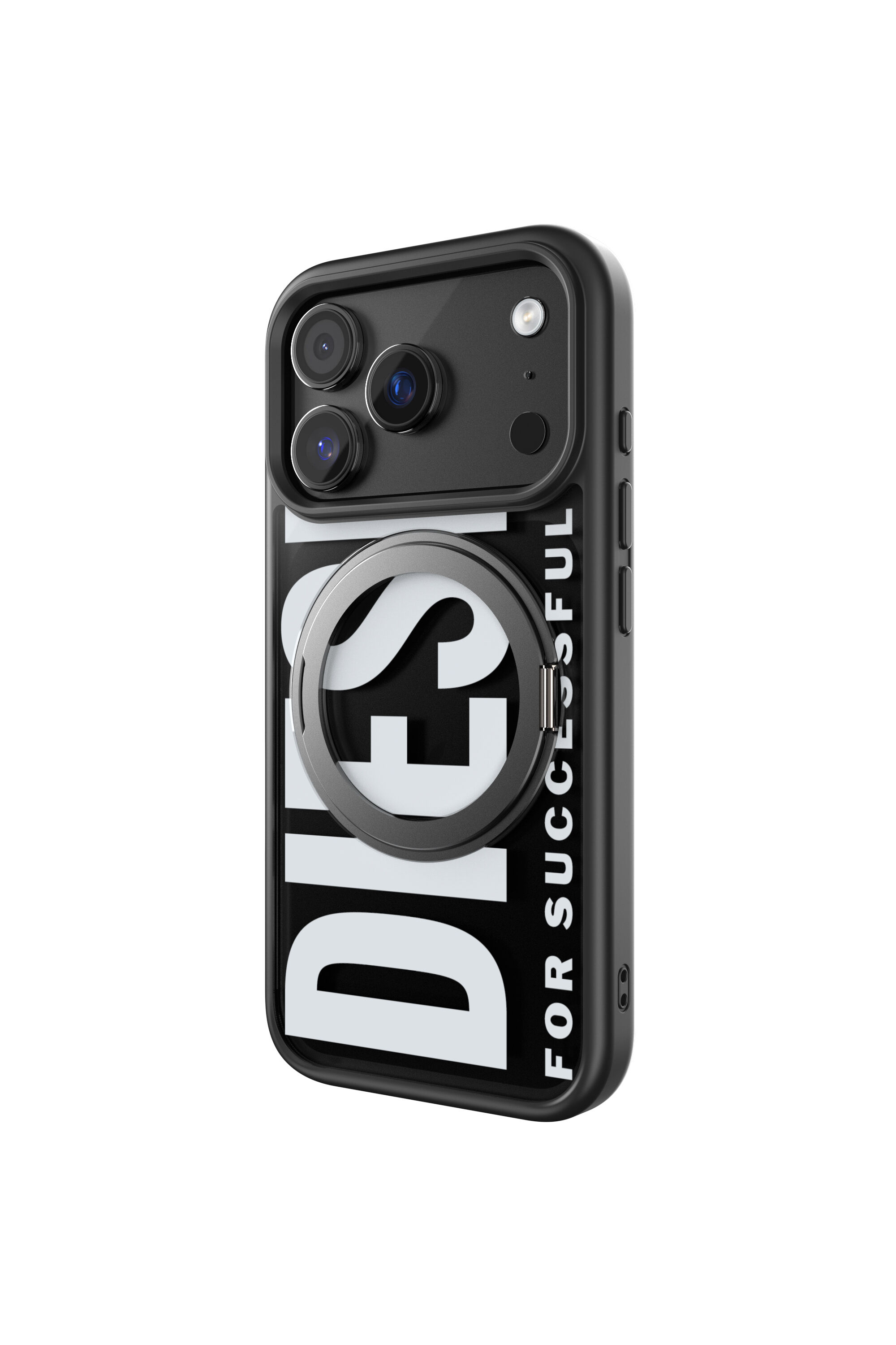 Diesel - 60405 RING STAND CASE, Custodia Ringstand-Magsafe per iPhone 17 Pro Unisex in Nero - 4