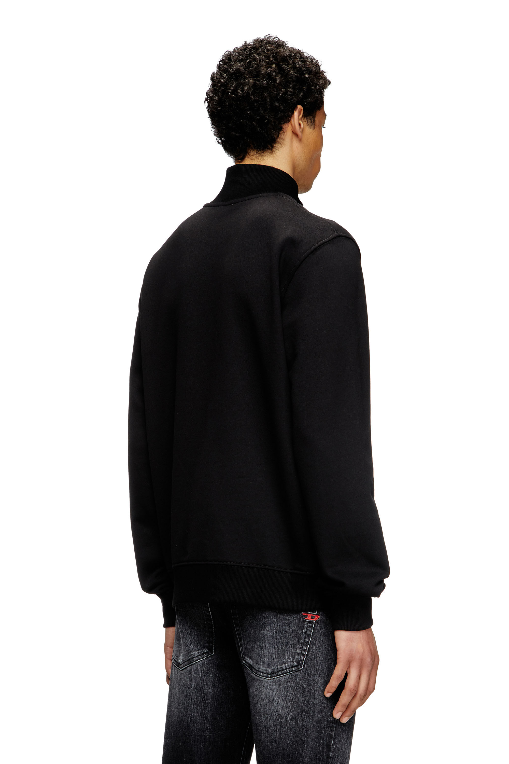 Diesel - S-LOCK-DOVAL-PJ, Maglia sportiva con patch Oval D Uomo in Nero - 4