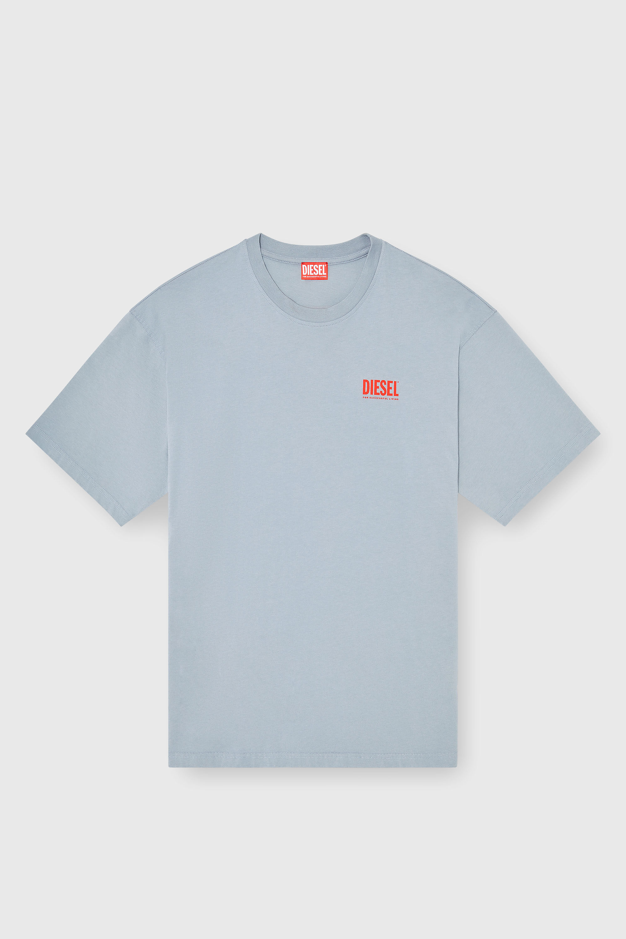 Diesel - T-BOXT-BISK, T-shirt in cotone con stampa Diesel Biscotto Uomo in Grigio - 2