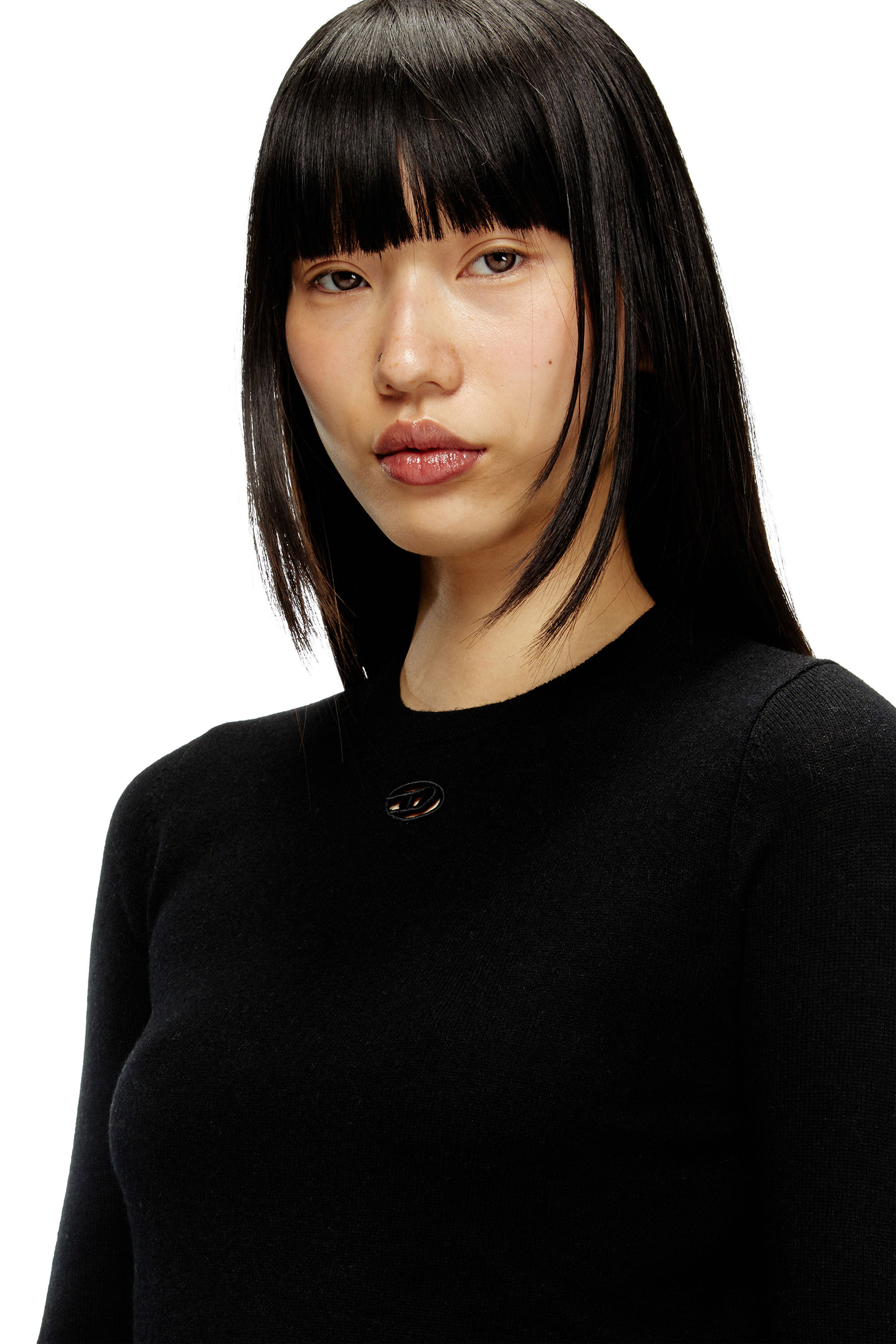 Diesel - M-AREESAX, Top in lana e cashmere Donna in Nero - 5