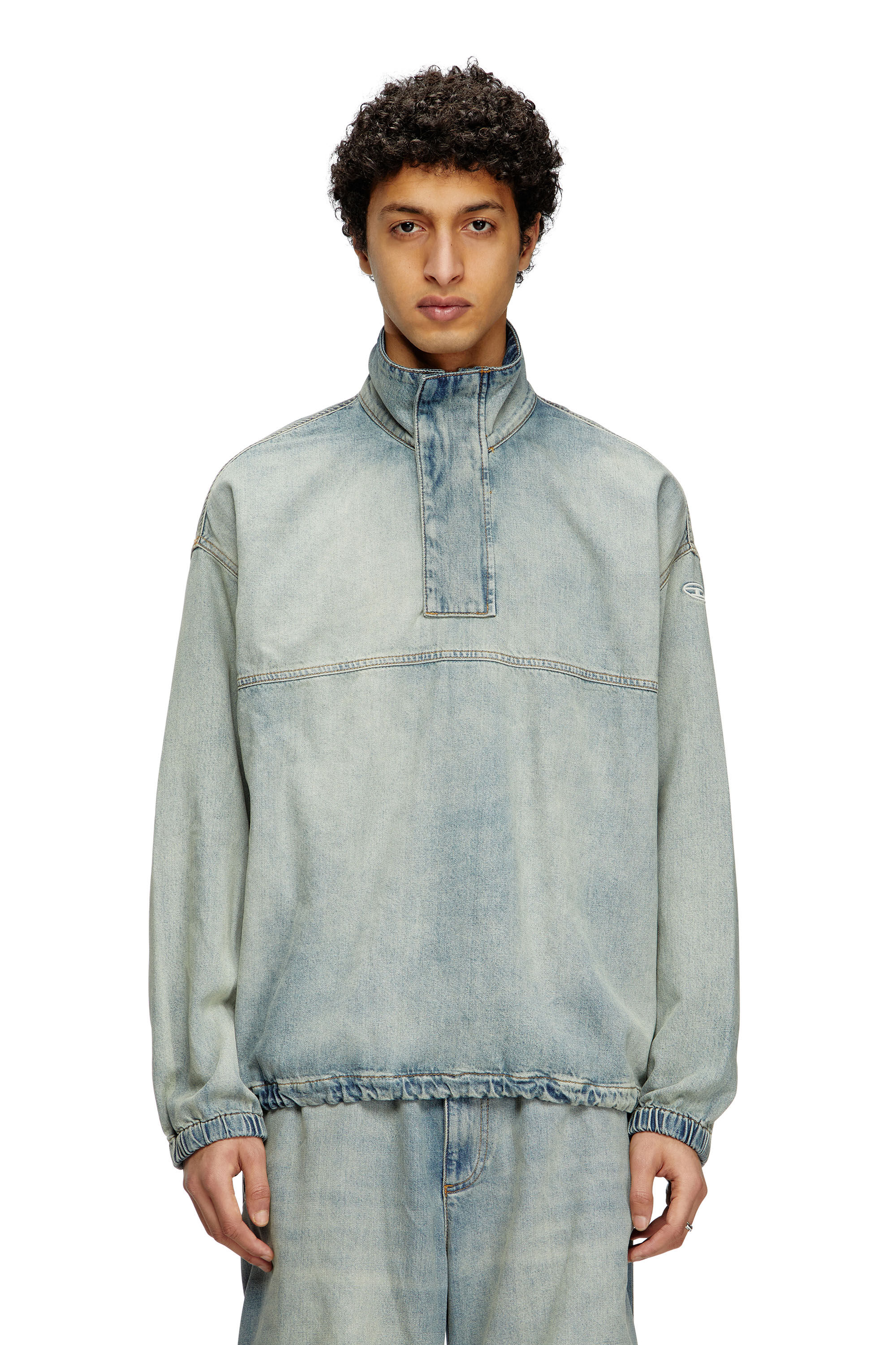 Diesel - D-FLOW-S1, Maglia in denim leggero bicolore Unisex in Blu - 3