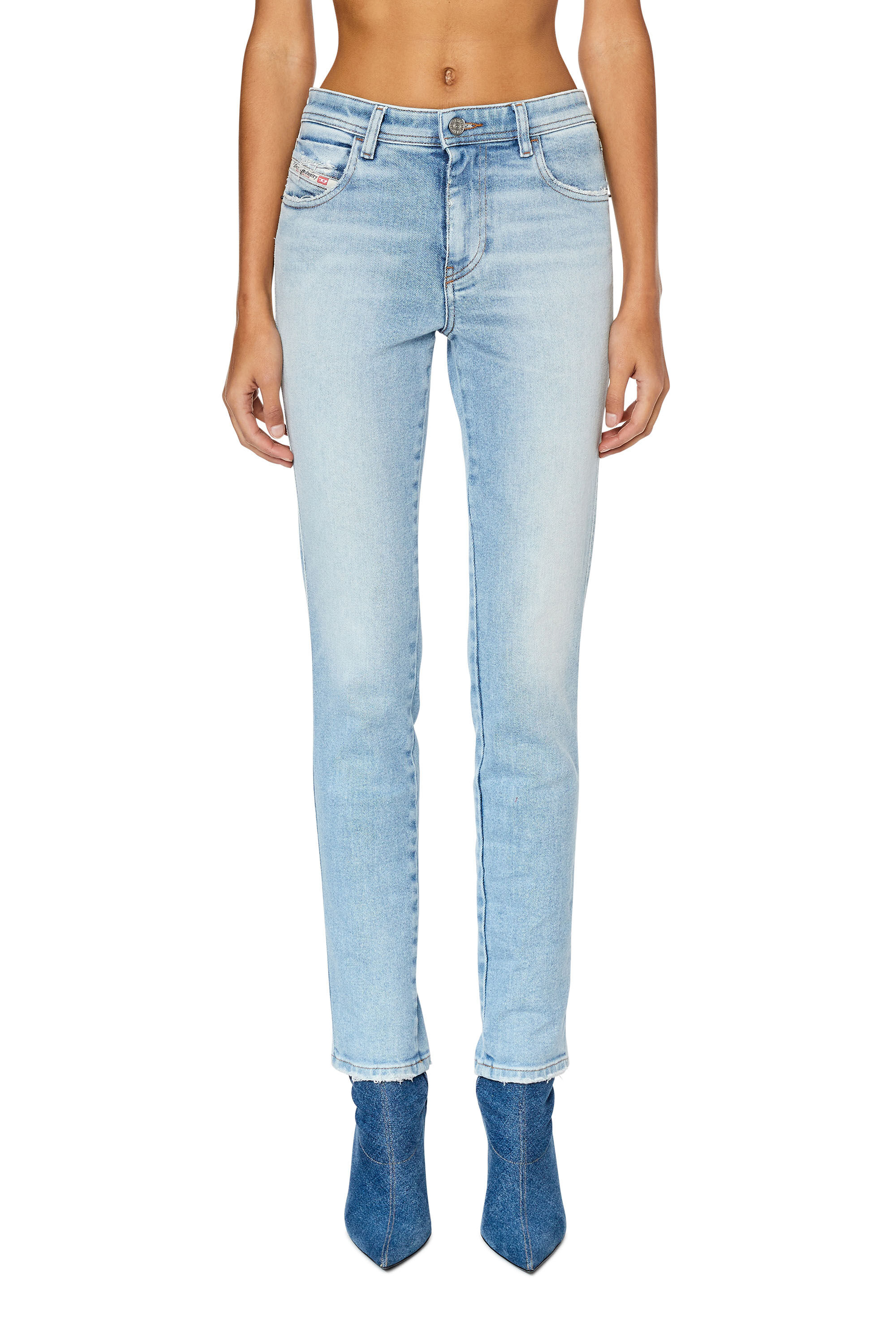 Diesel - 2015 Babhila 09E90 Skinny Jeans, Blu Chiaro - Image 3