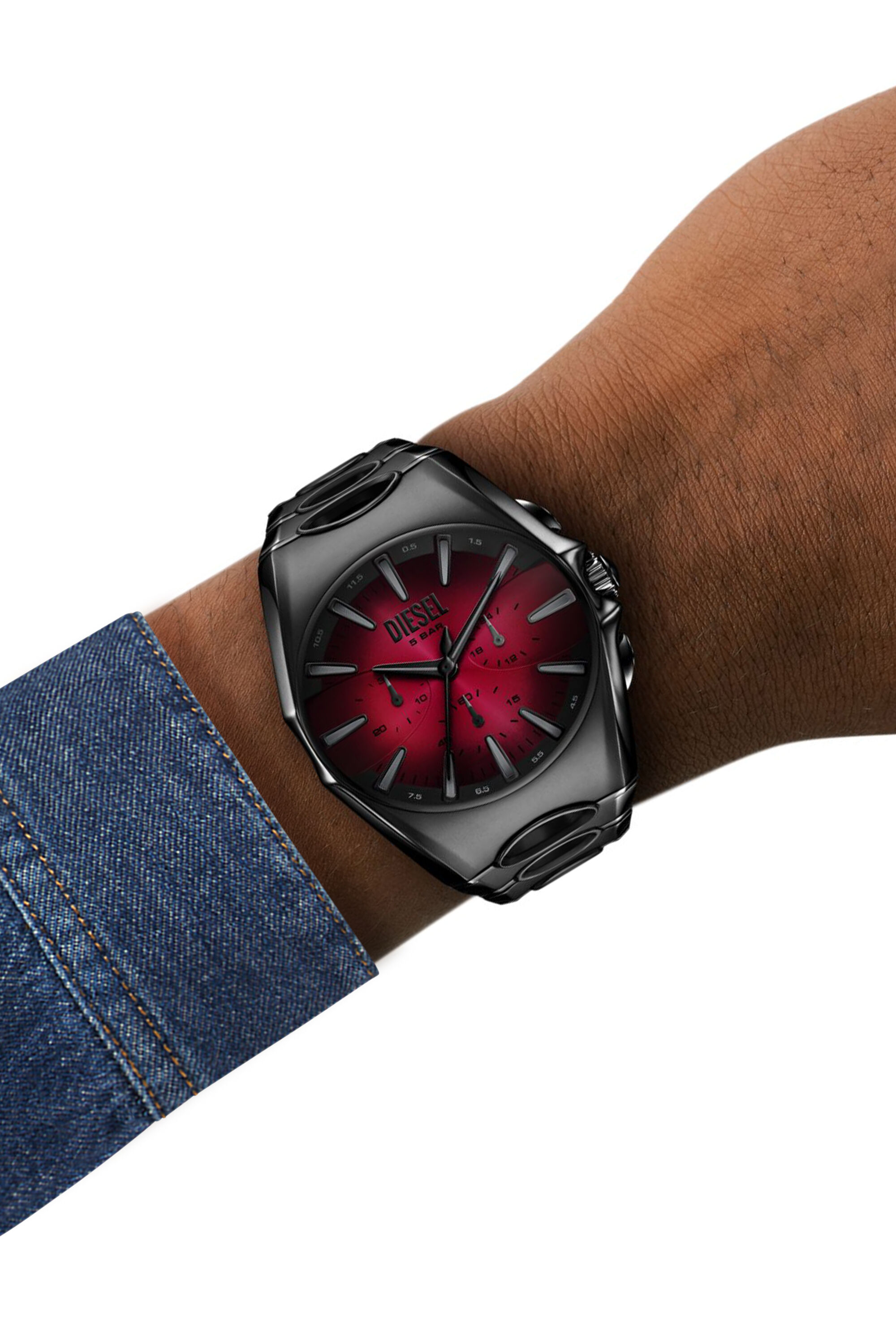 Diesel - DZ4696 WATCH, Orologio D-Curve in acciaio inossidabile nero Uomo in Nero - 4