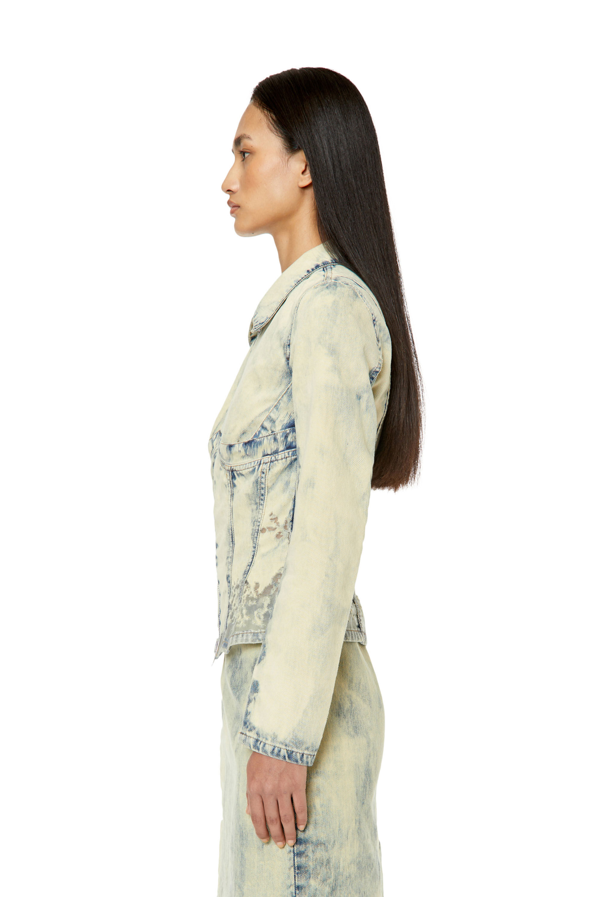 ◆DIESEL 23SS◆De-Milly-Fsc◆スリム◆トラッカージャケット◆ DE-MILLY-FSC Woman: Slim-fit lace-effect trucker jacket | Diesel
