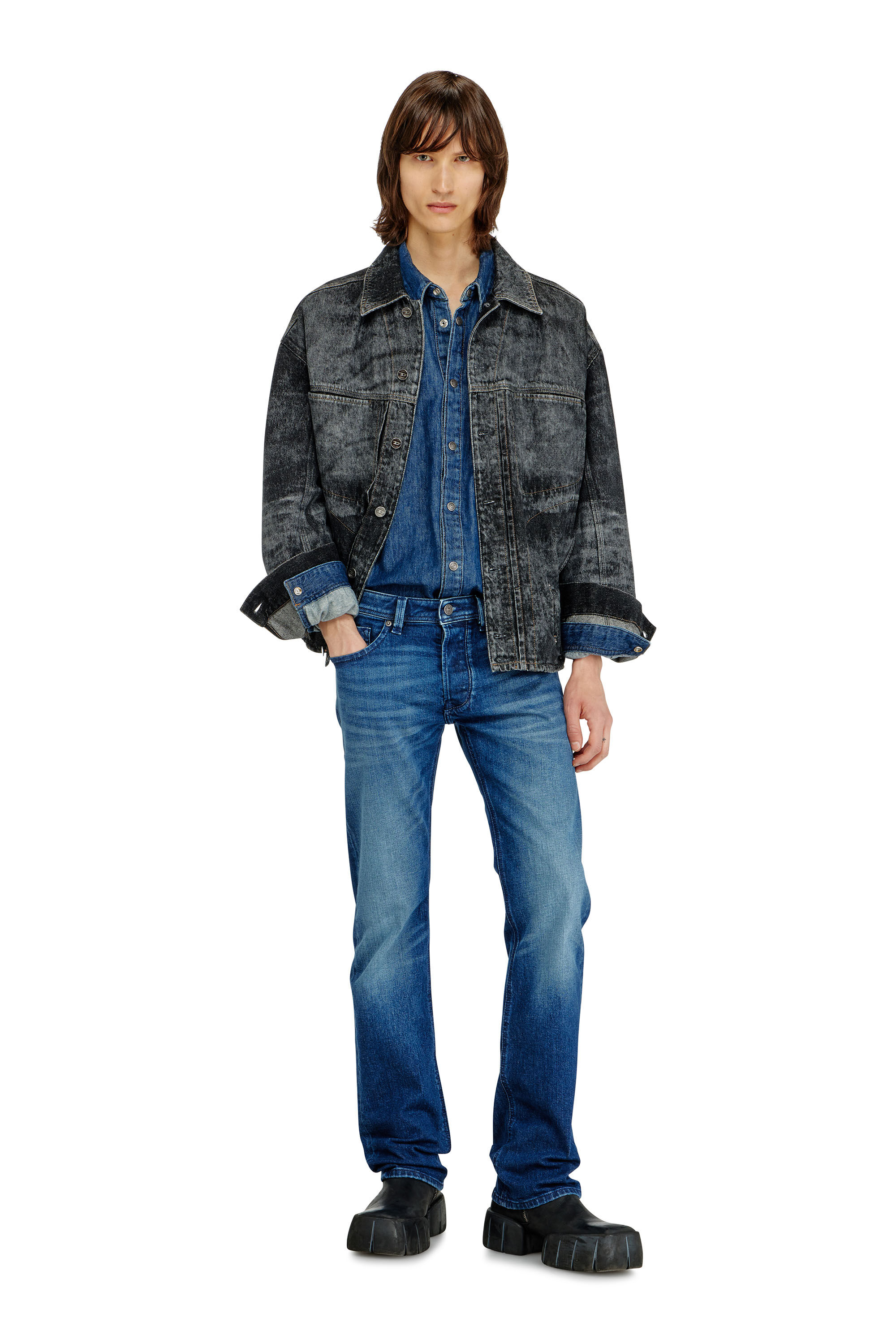 Diesel - Regular Jeans 1985 Larkee 09L51 Uomo, Blu Scuro - Image 2
