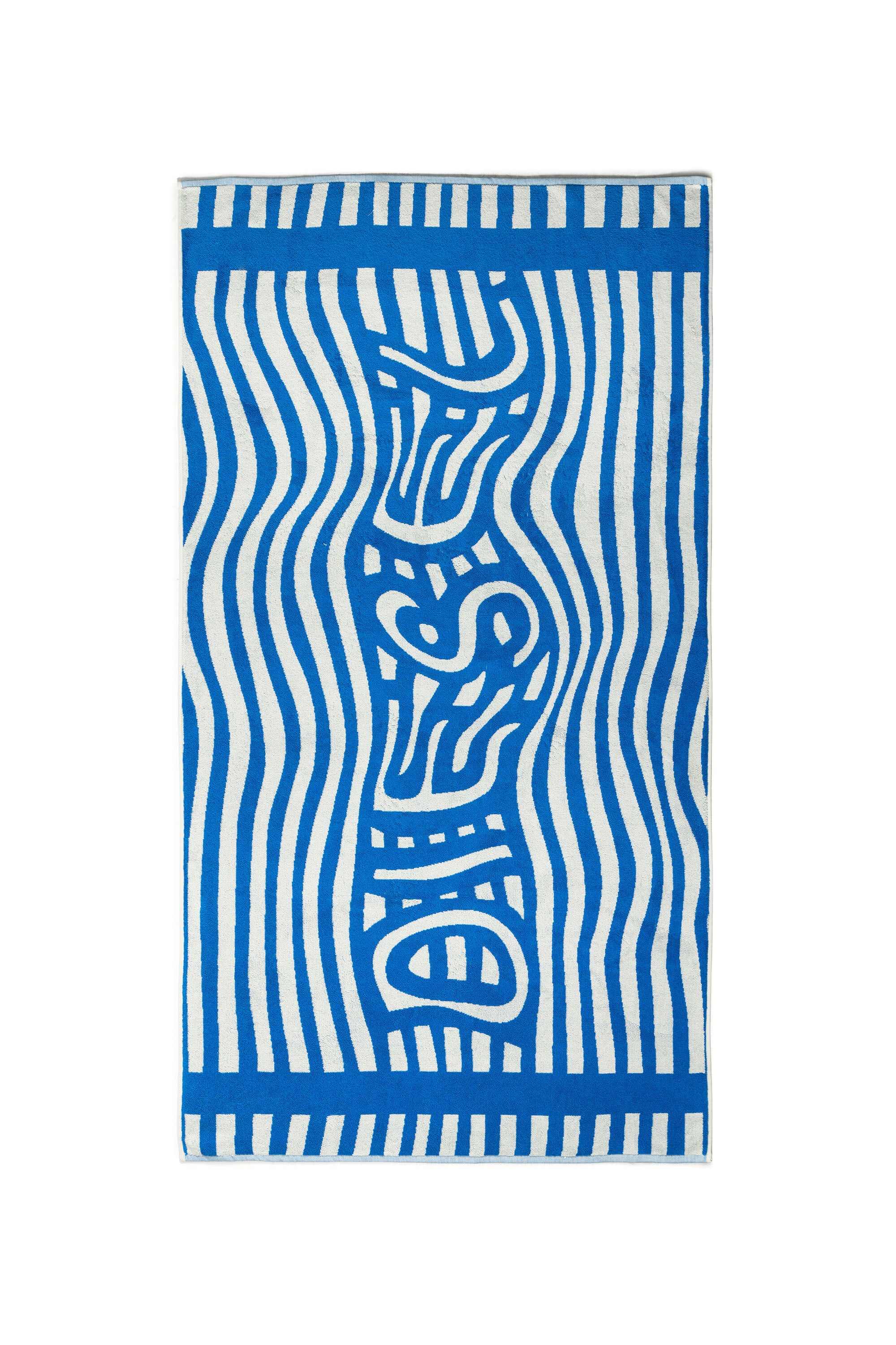 Diesel - 1018164 STRIPES GREY/BLUE TOWEL, Telo in spugna 100x180 cm Unisex in Blu - 1