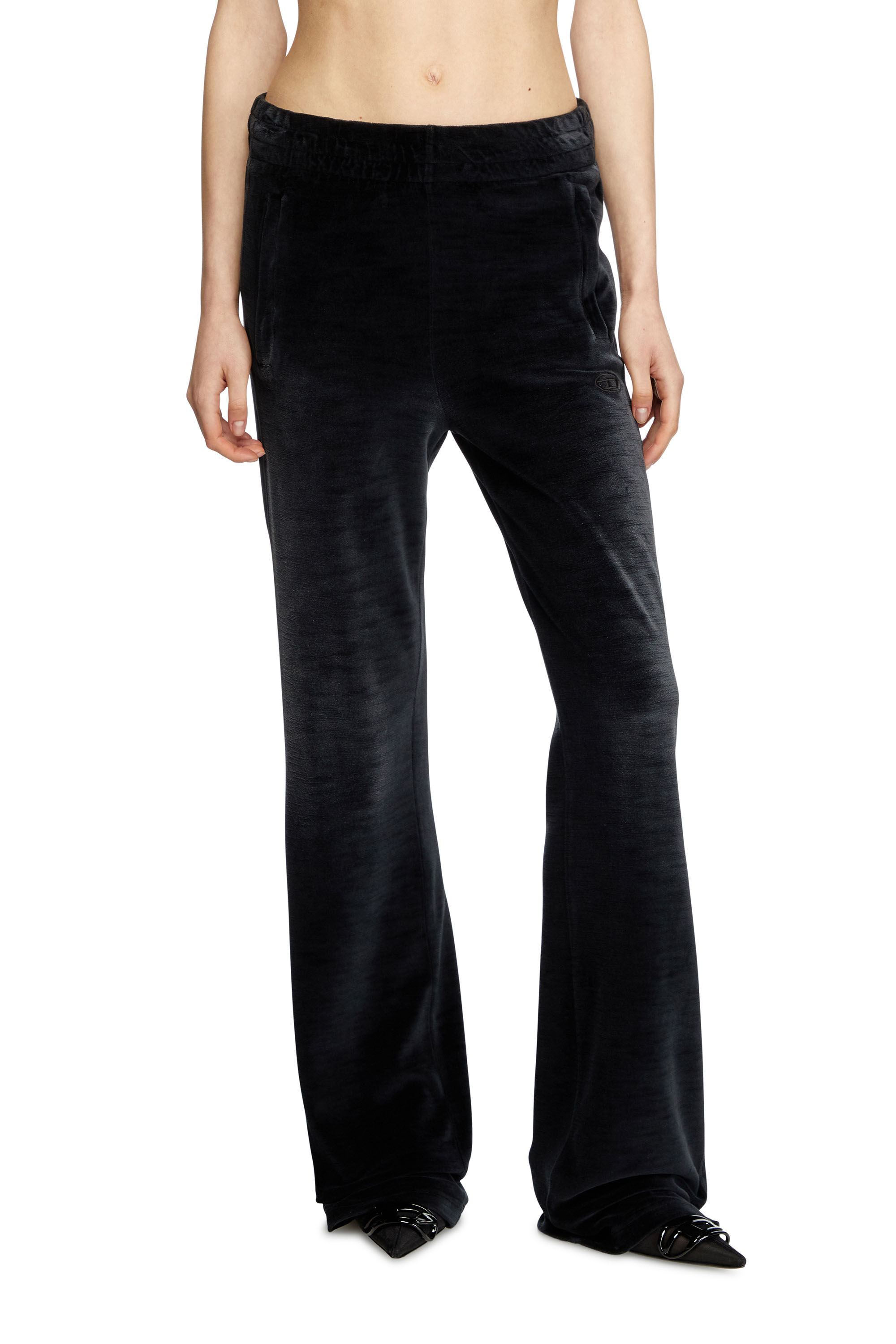 Diesel - P-ELY-Q1, Pantaloni tuta wide Donna in Nero - 3