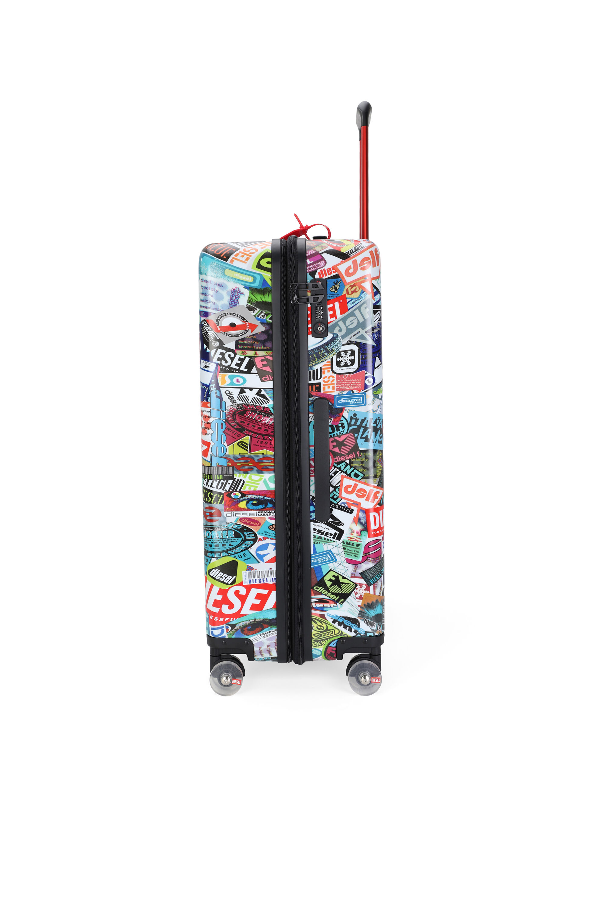 Diesel - DIESEL PC PRINTED TROLLEY-STICKERS- DSL0, Valigia stile sticker taglia L Unisex in Multicolor - 4