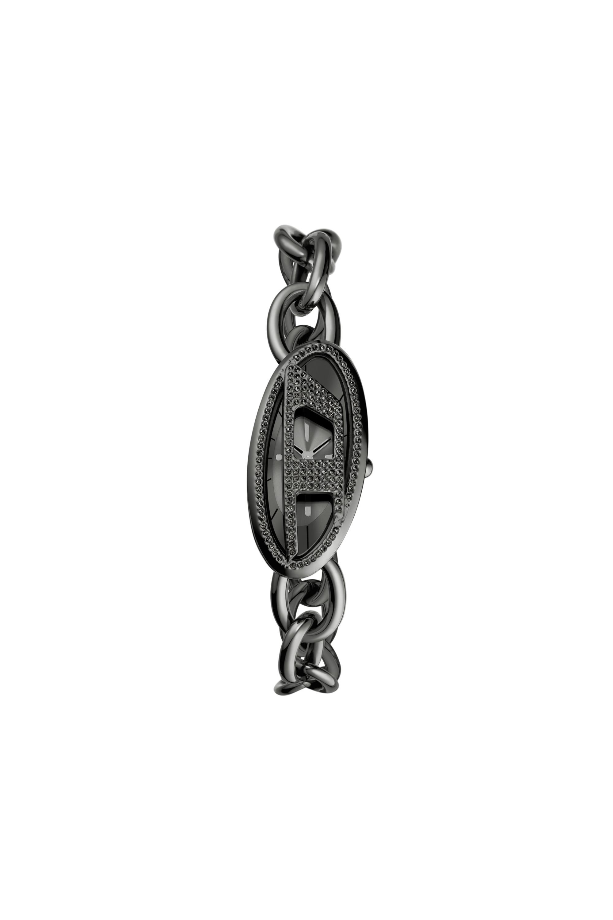 Orologio D Era in acciaio inossidabile con due lancette Donna Nero Diesel