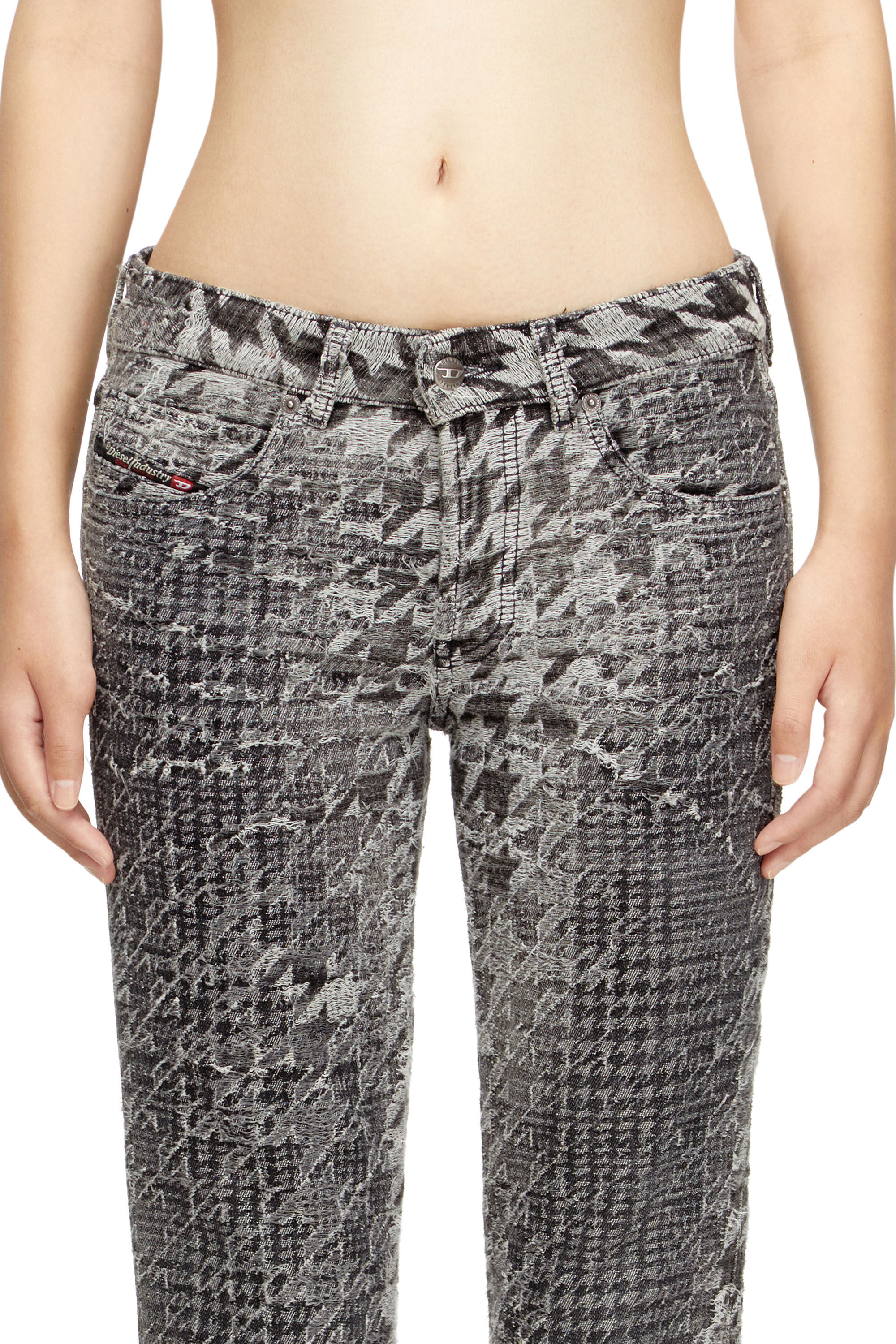 Diesel - Slim Jeans 1992 D-Jiann 0CEBN Donna, Nero/Grigio scuro - Image 5