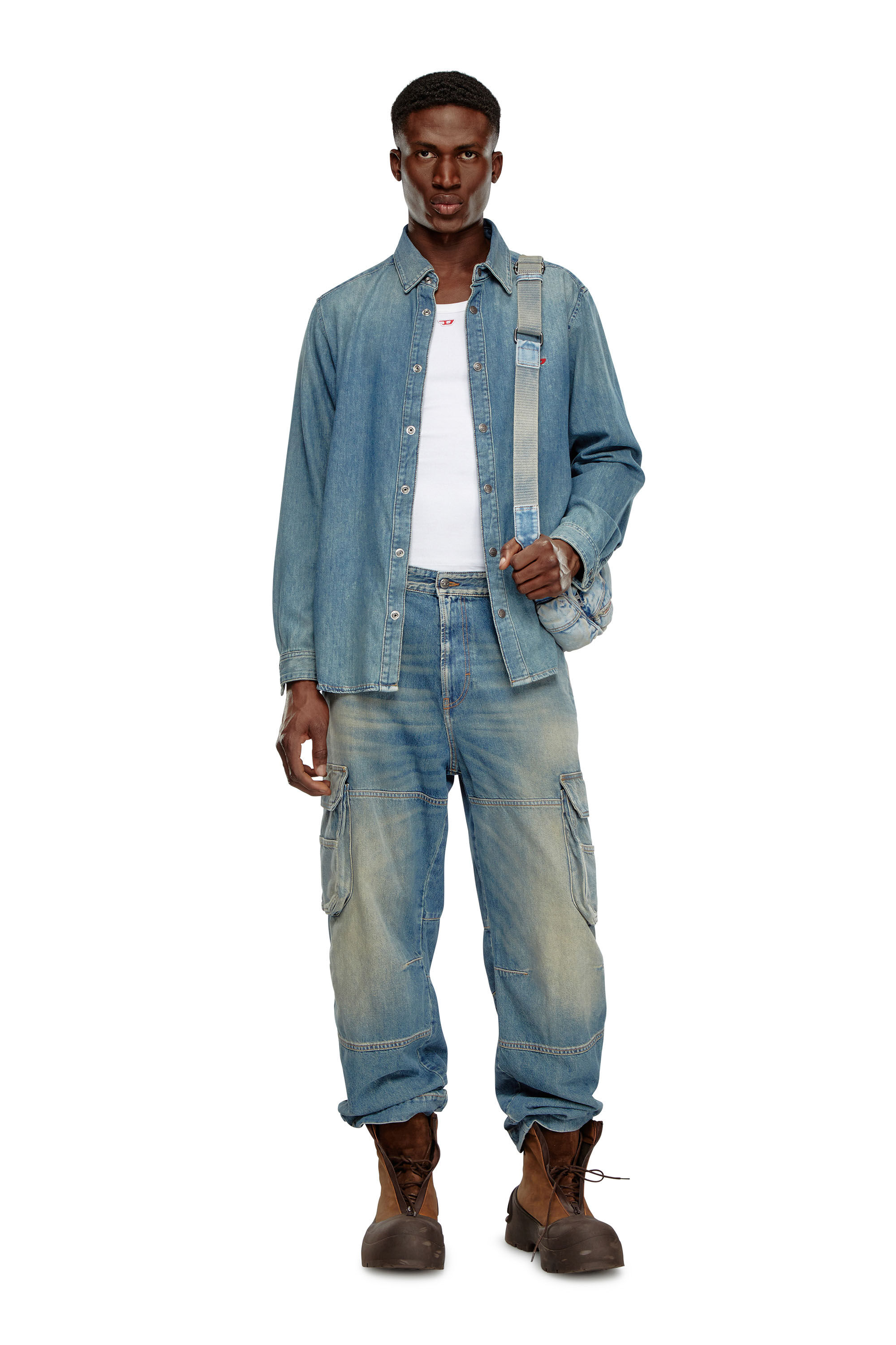 Camicia in denim Uomo Blu Diesel