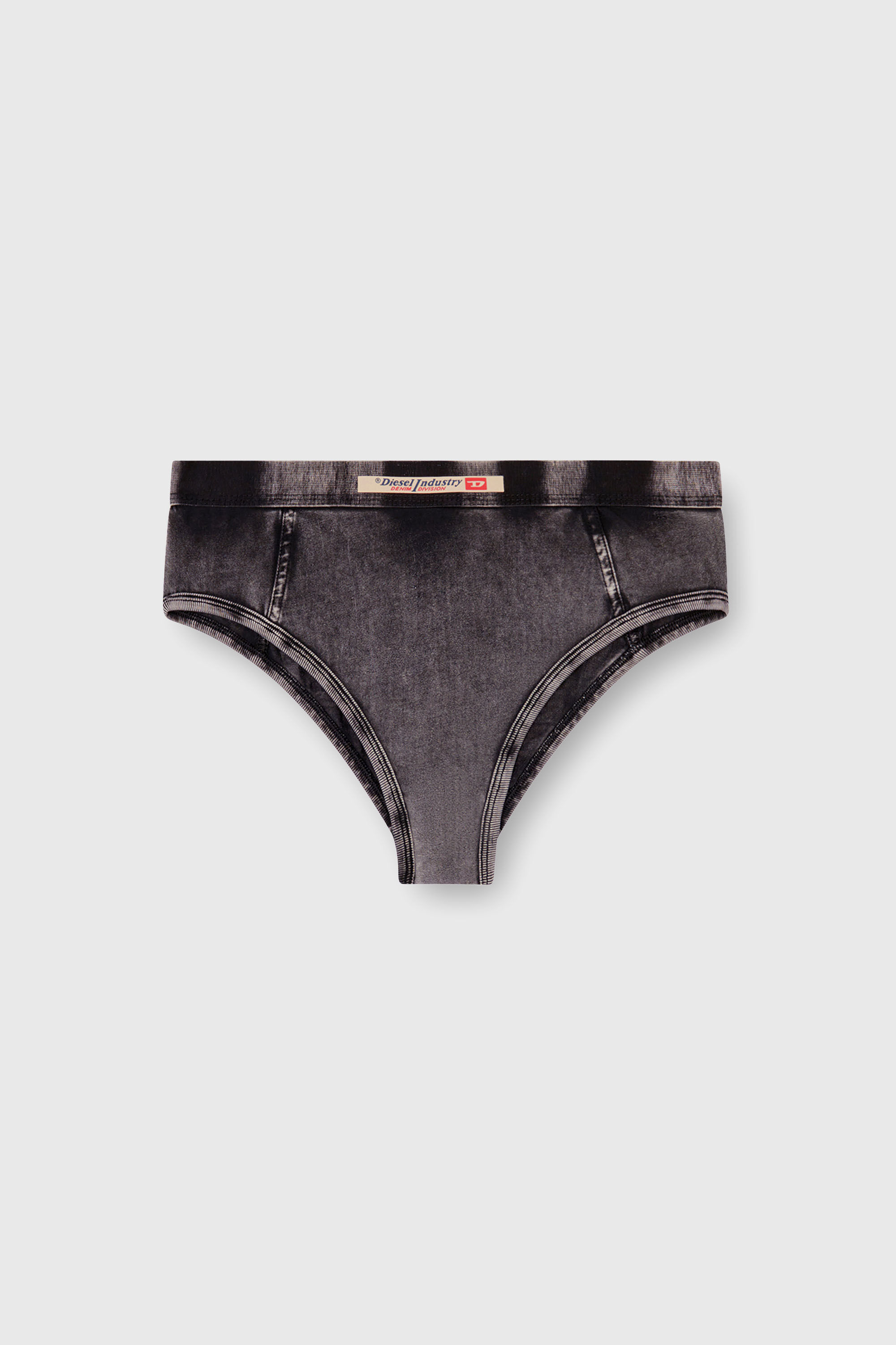 Diesel - HIPSTER-DNM, Culotte in jersey effetto denim Donna in Nero - 2