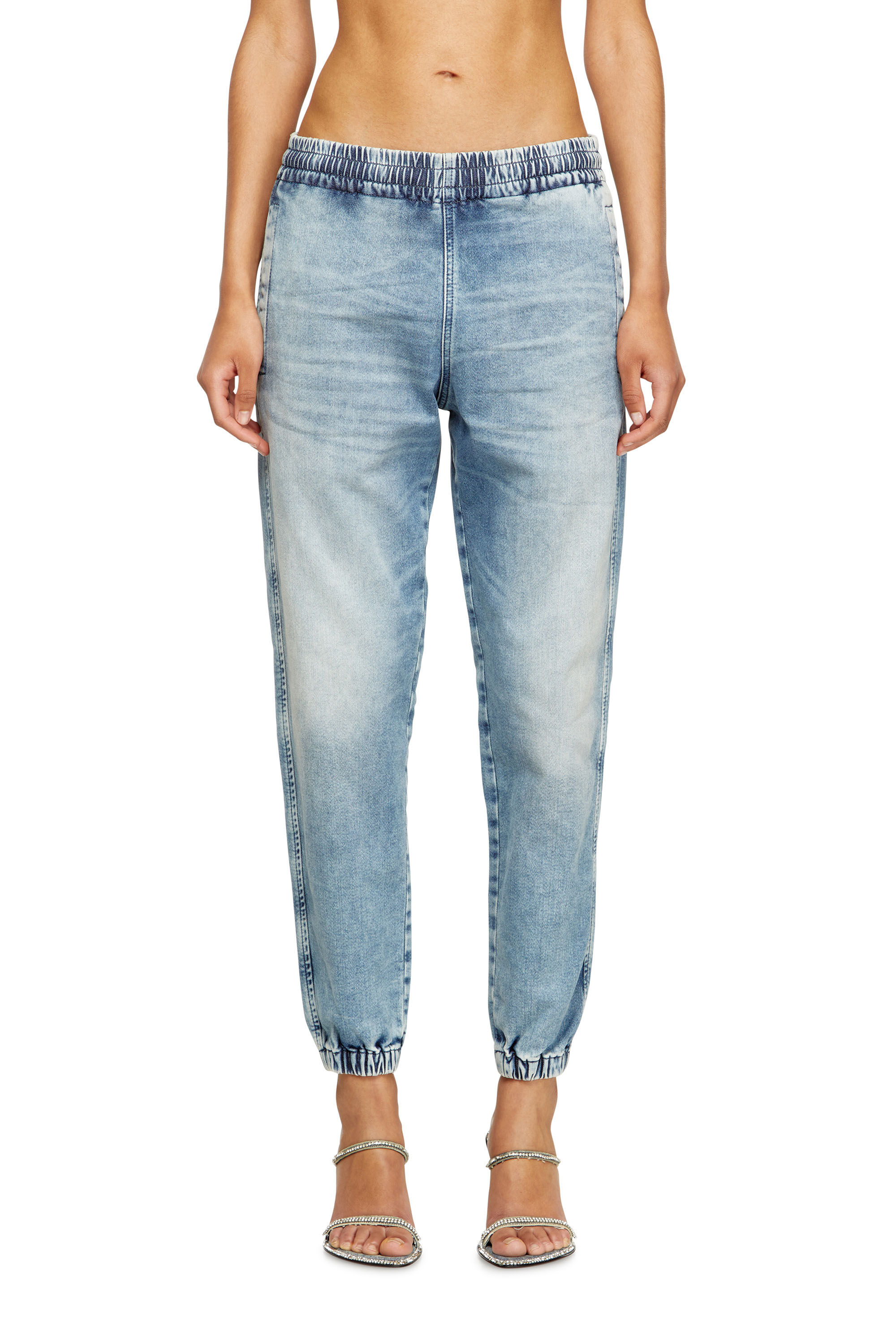 Diesel - Slim D-Labb Track denim 09M32 Unisex, Blu Chiaro - Image 5