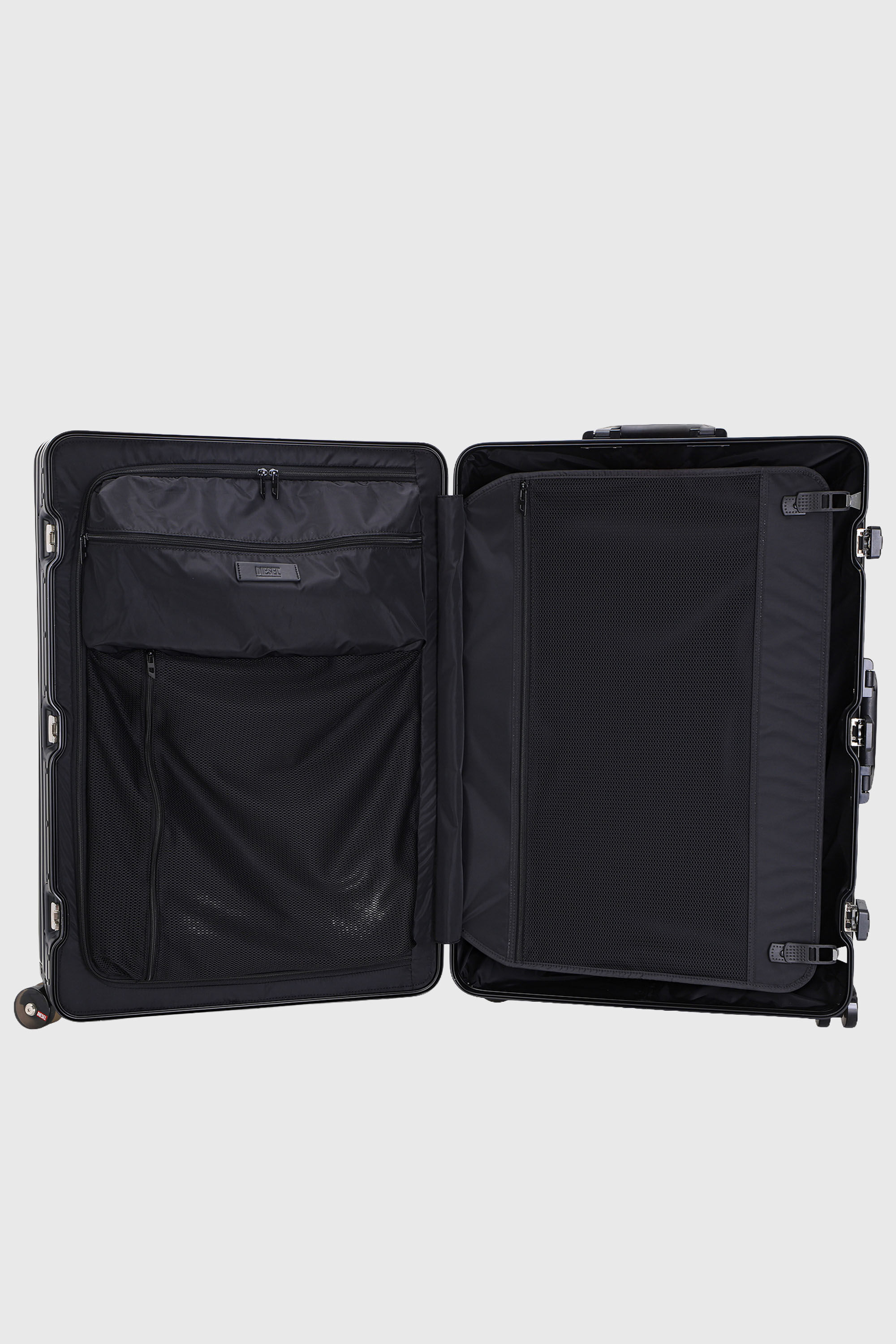 Diesel - DIESEL ALUMINUM TROLLEY- DSL002, Valigia in alluminio taglia L Unisex in Nero - 3