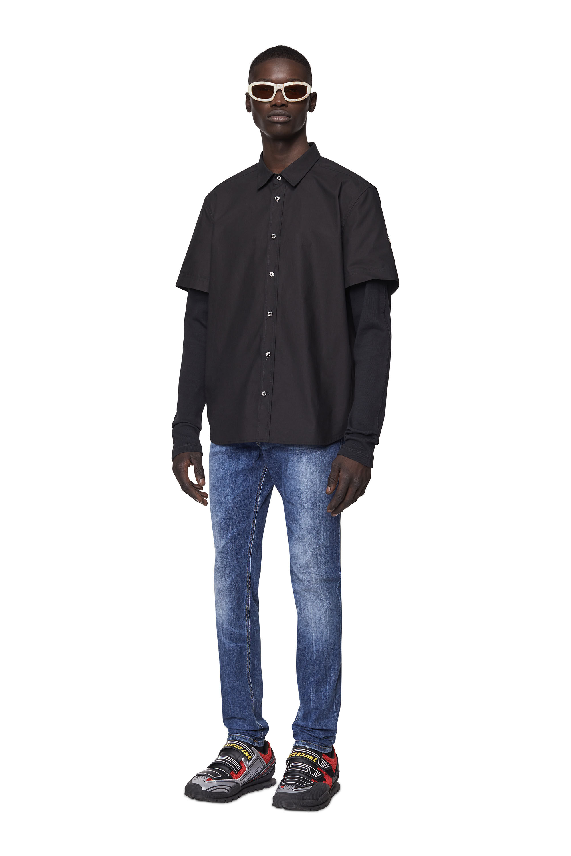 Sleenker 009PK Uomo: Jeans Skinny Blu medio | Diesel