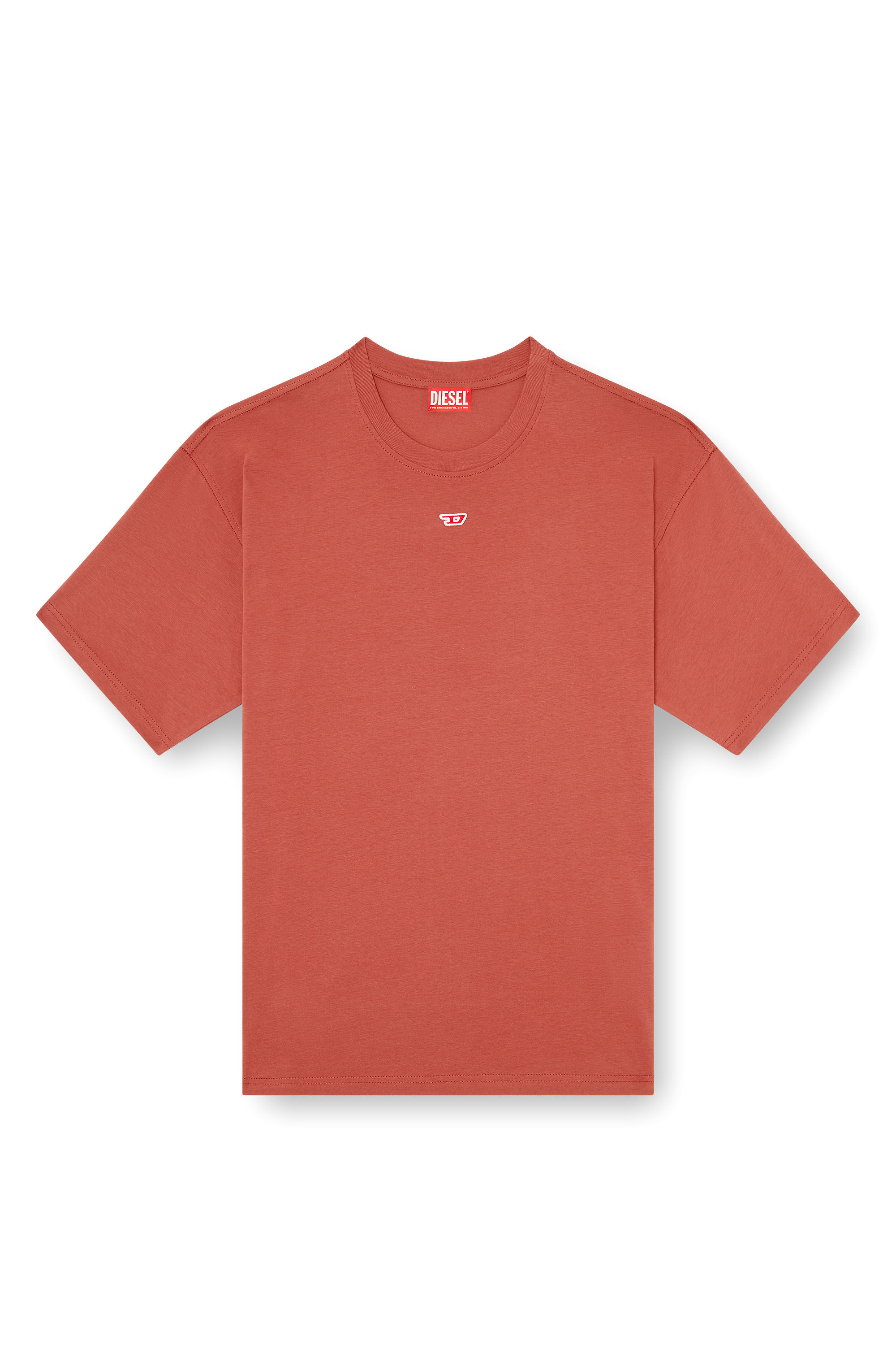 Diesel - T-BOXT-D, T-shirt con patch D ricamato Unisex in Rosso - 2