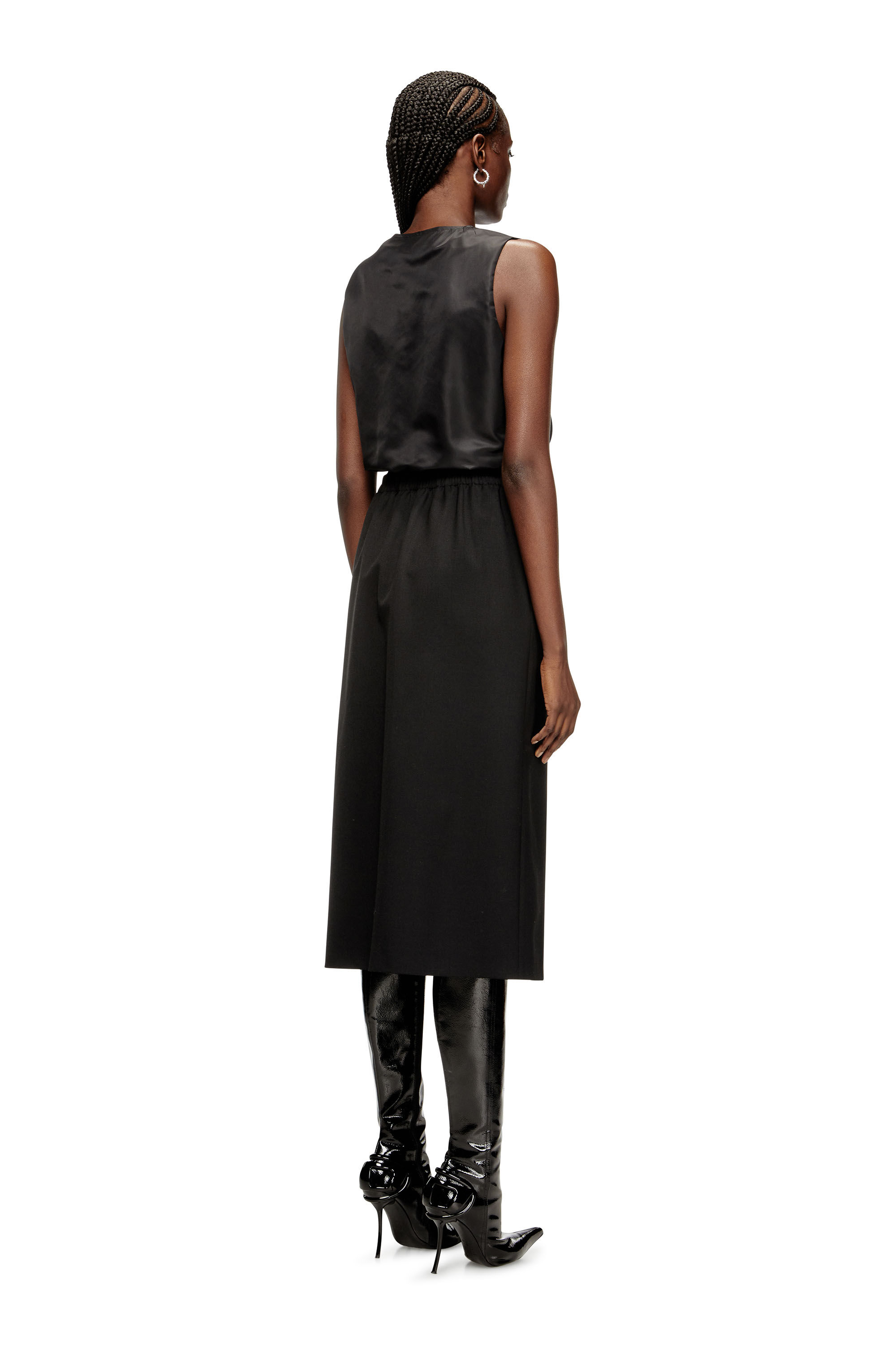 Diesel - D-RUID-R2, Abito midi con gonna in lana Donna in Nero - 4