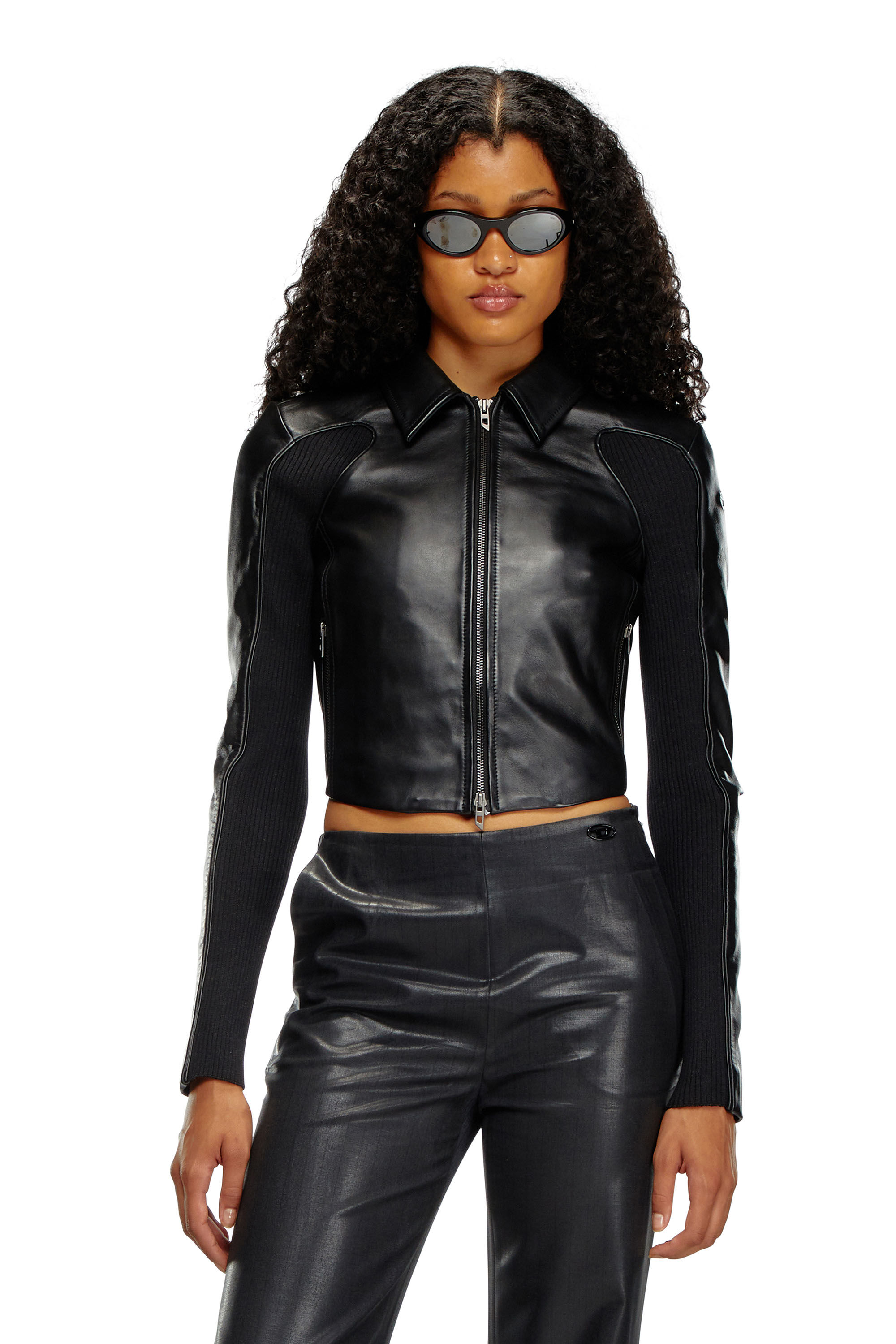 Maglia in pelle donna outlet