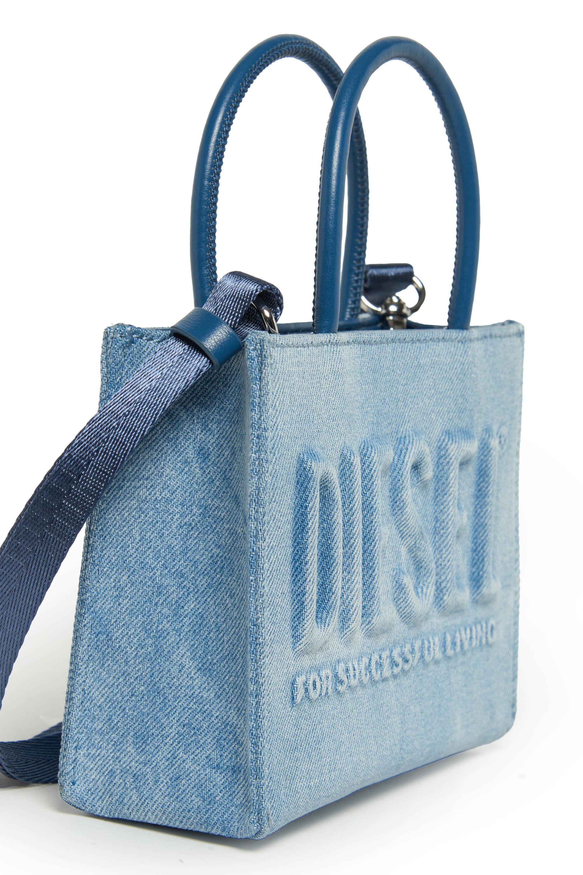 Girl's DSL 3D Mini-Bag in denim with embossed logo | ToBeDefined
