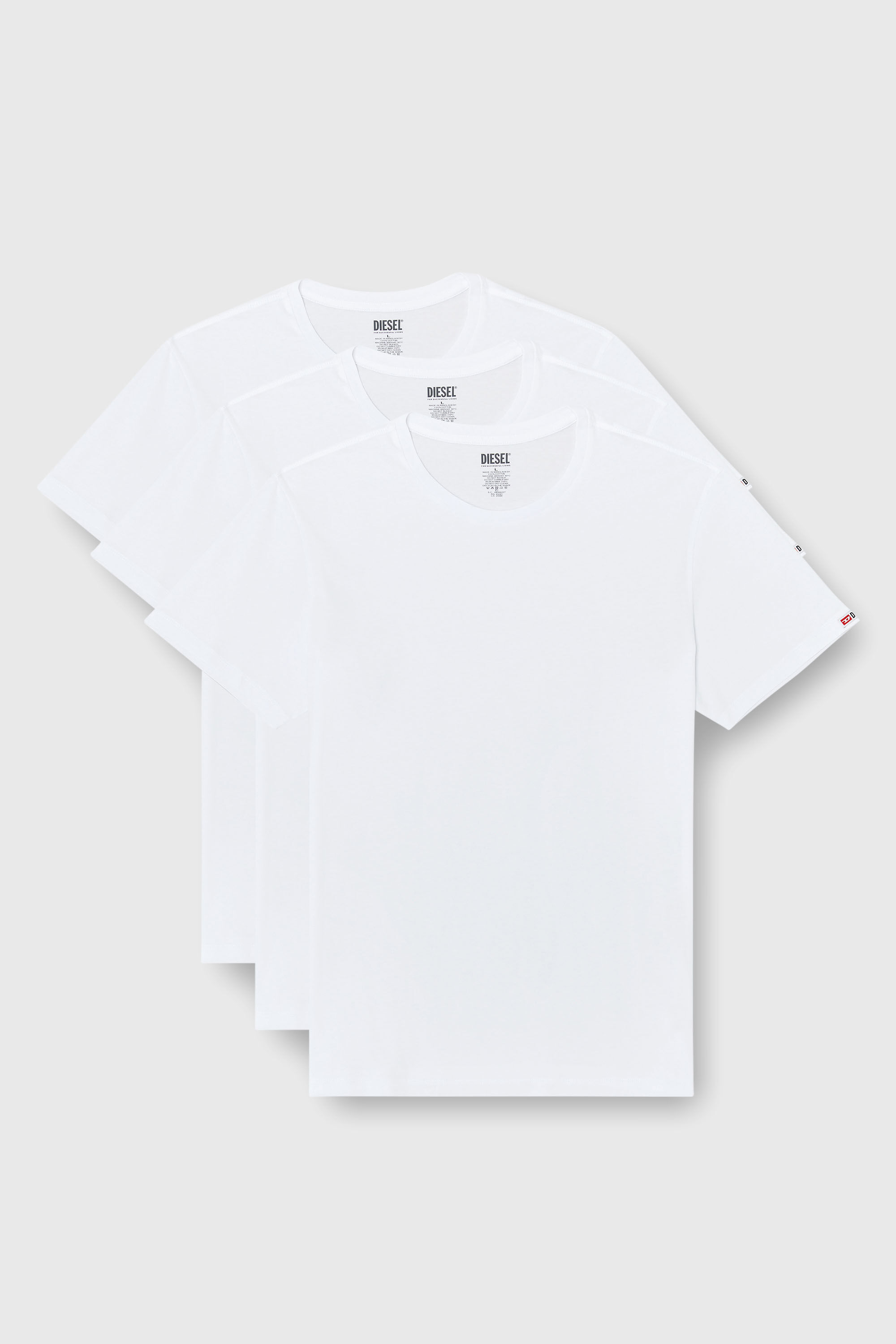 Diesel - RANDAL-D-CORE-3PACK, Set da tre T-shirt in cotone Uomo in Bianco - 2