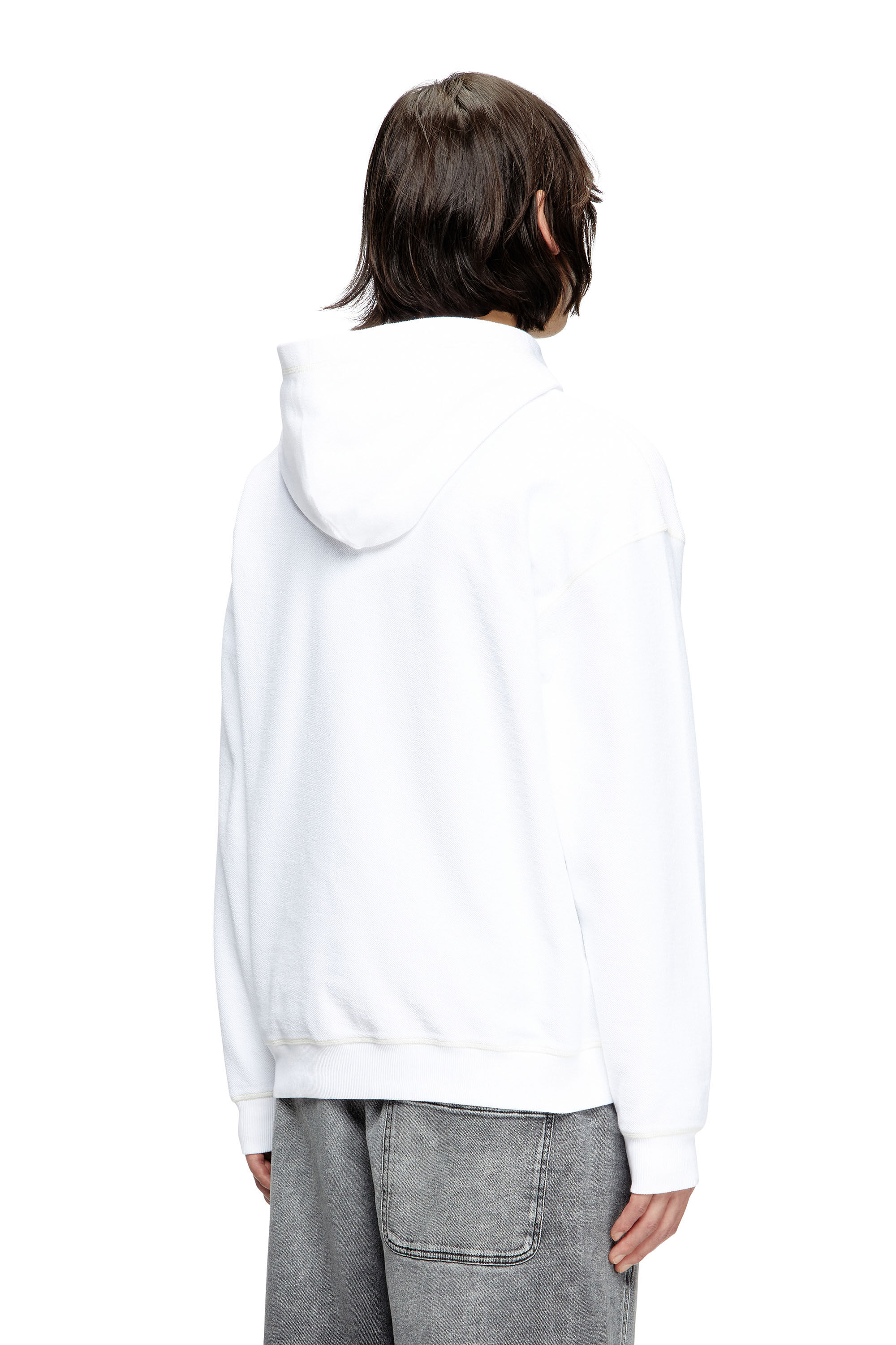 Diesel - S-BOXT-HOOD-HOSHI, Hoodie con stampa collana Unisex in Bianco - 4