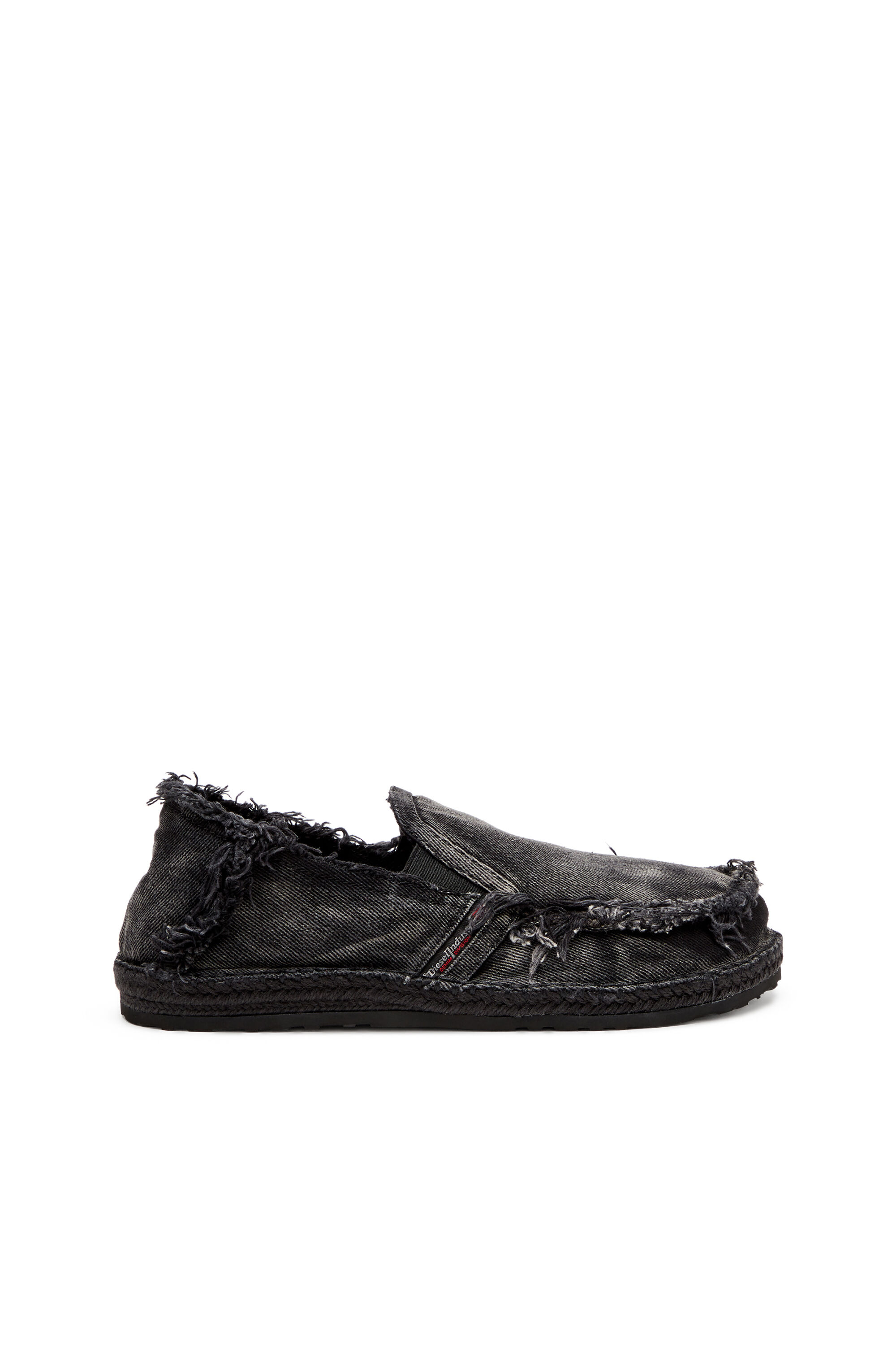 Diesel - D-LUKAS ESP, D-Lukas-Mocassini espadrilles in denim distressed Uomo in Nero - 1