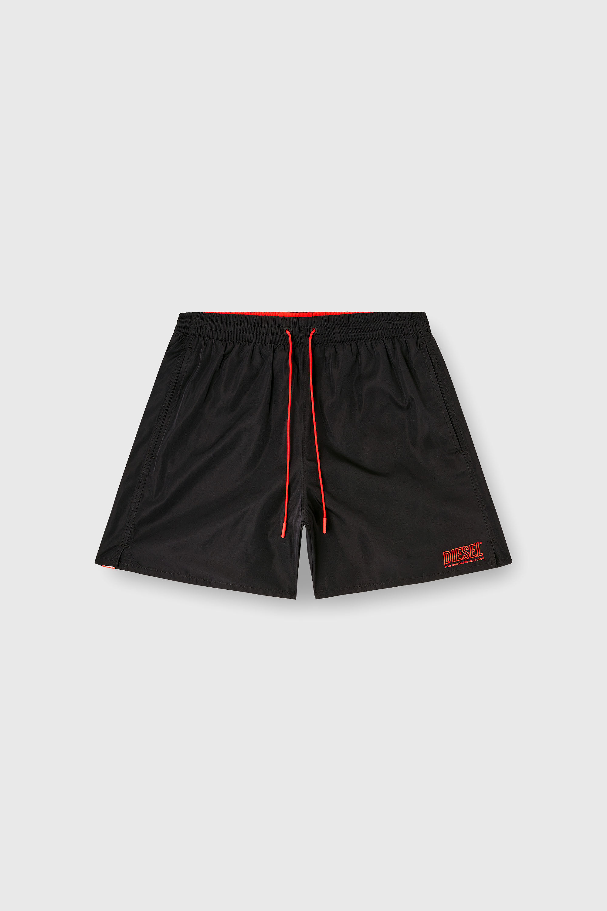Diesel - SPORT-41-D-CORE, Man's Swim shorts with zip pocket in Black - 4