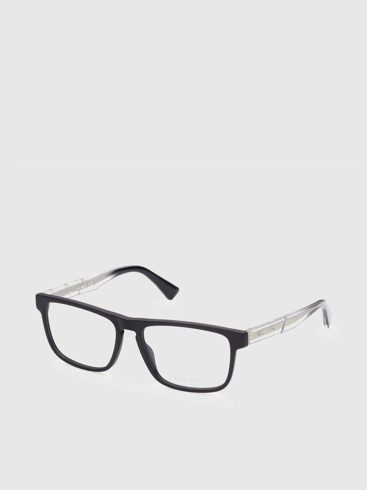Diesel - DL5406, Occhiali da vista con aste in iniettato trasparente Unisex in Nero - 2