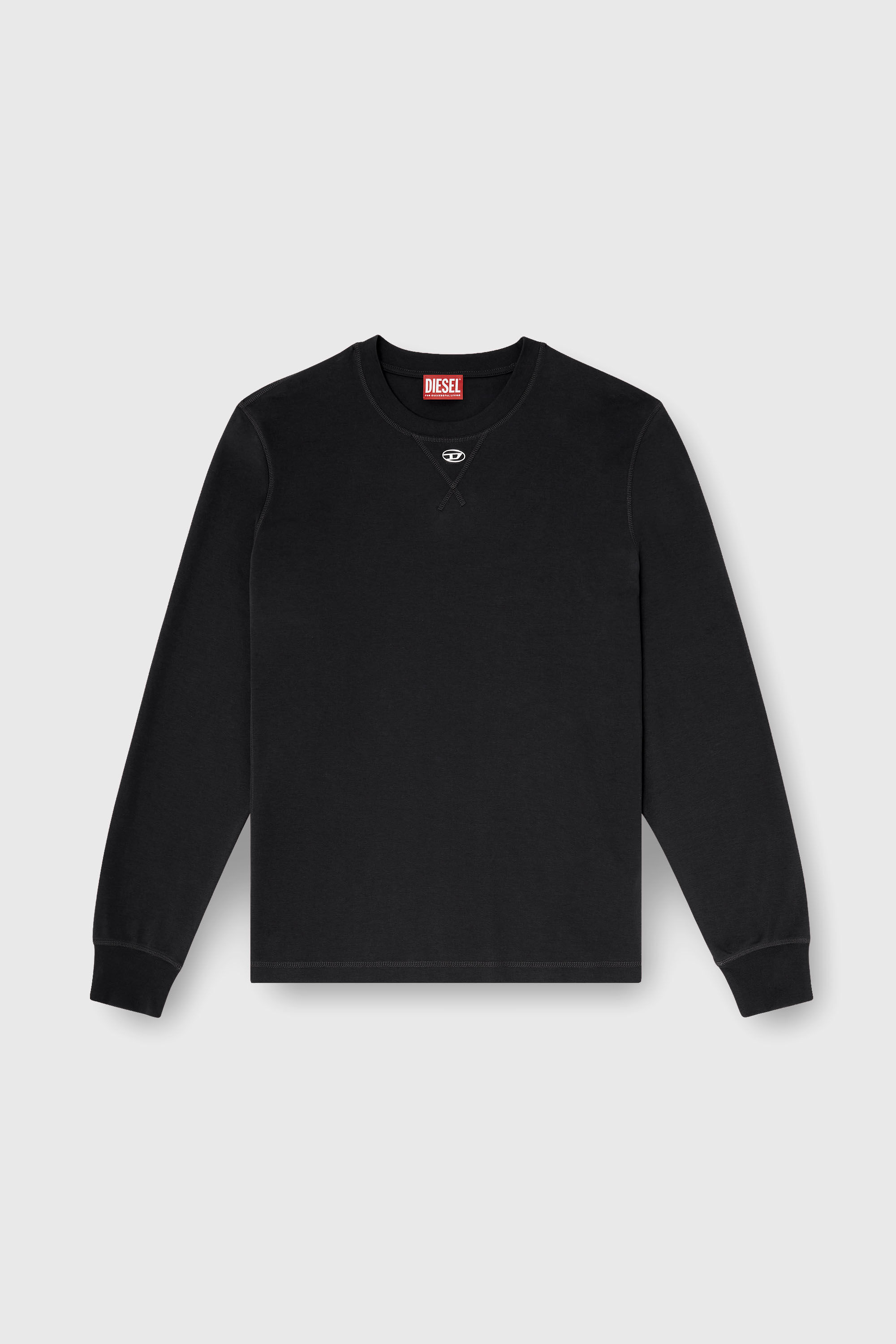 Diesel - T-MADJUST-LS-TR, Maglietta a maniche lunghe in cotone con Oval D Uomo in Multicolor - 2