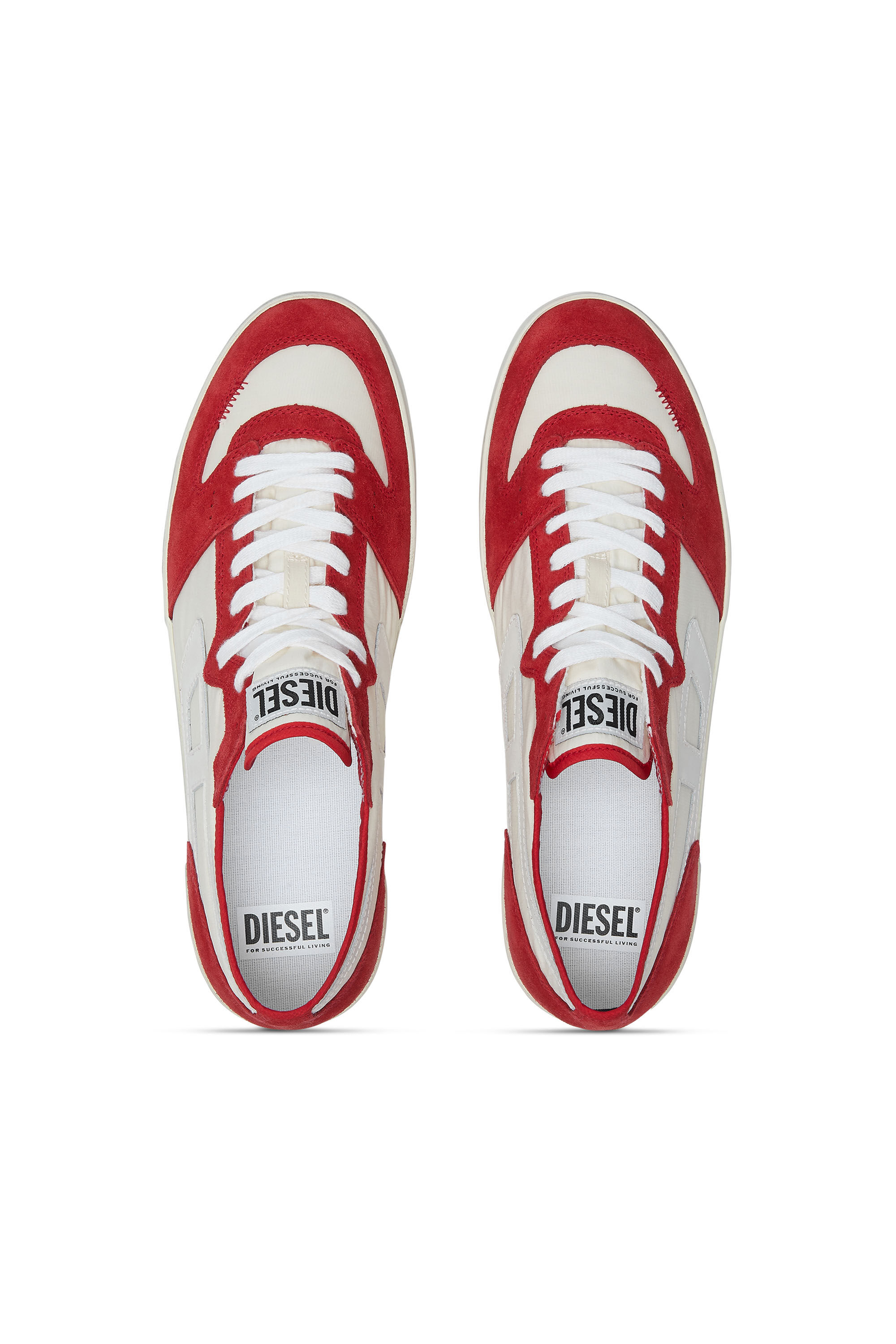 Diesel - S-LEROJI D-1 LOW, S-Leroji D-Sneaker in ripstop imbottito e suede Uomo in Multicolor - 4