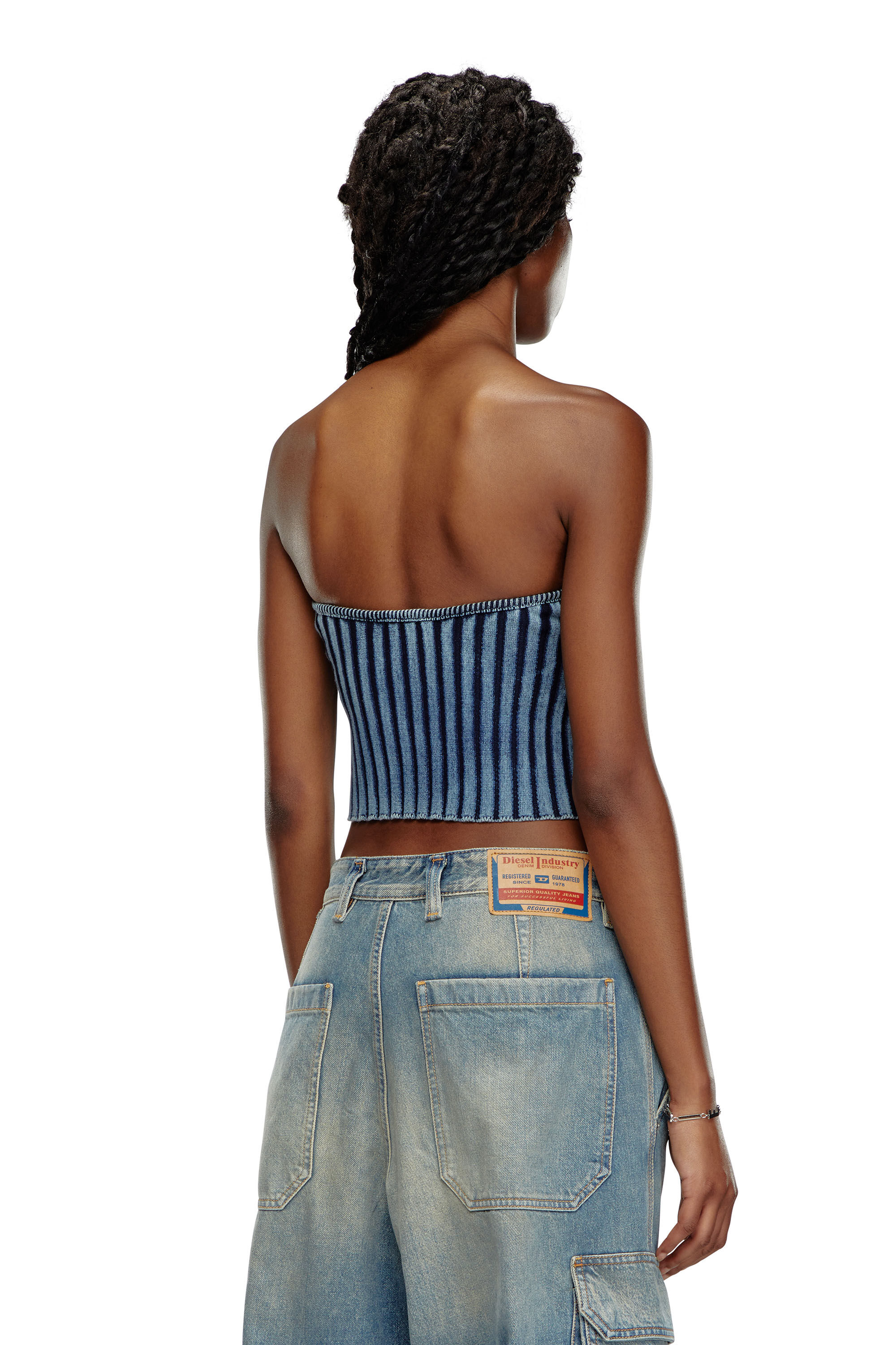 Top a best sale fascia blu