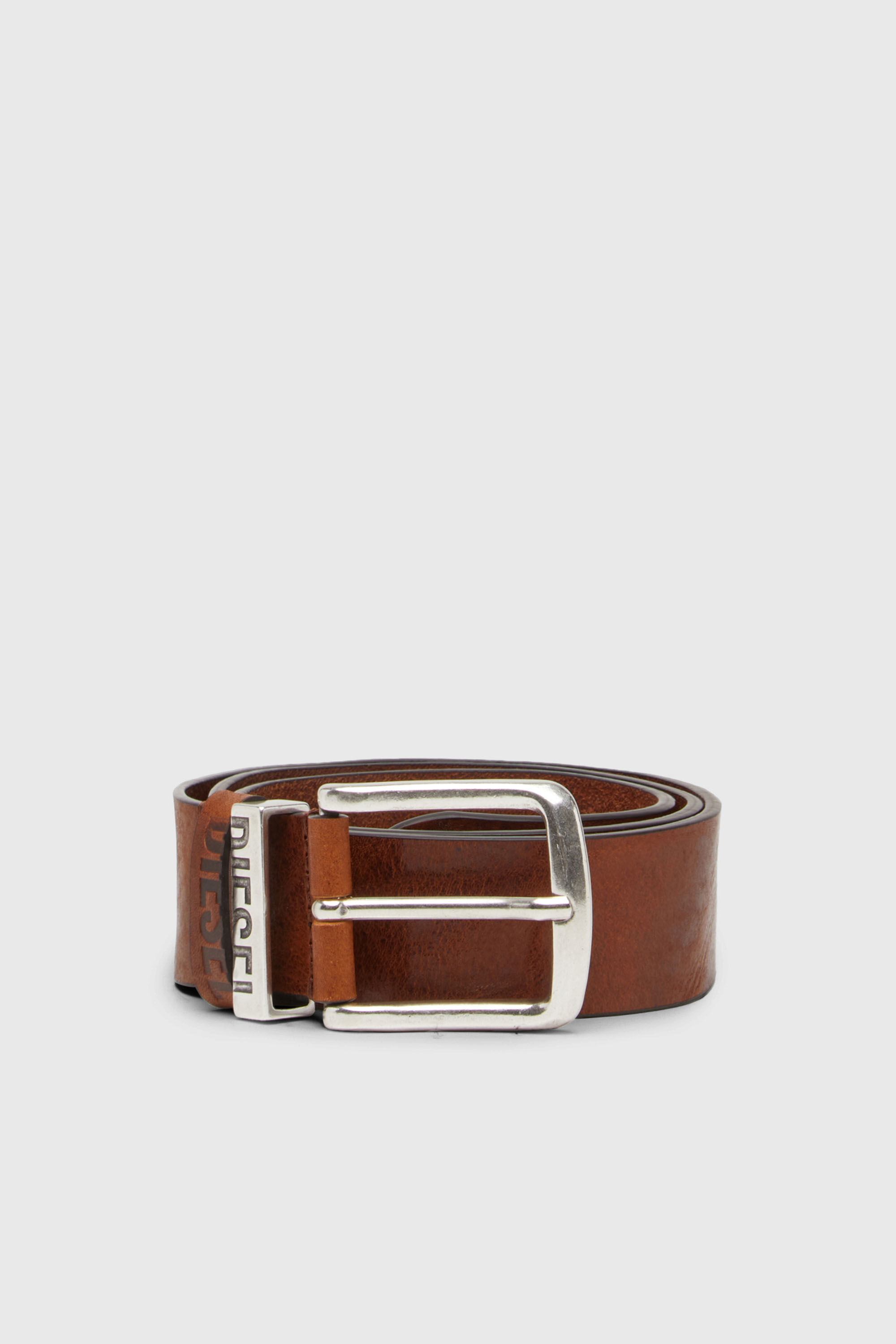 Diesel - B-VISIBLE, Cintura 3.9 cm con passanti a contrasto Uomo in Marrone - 1