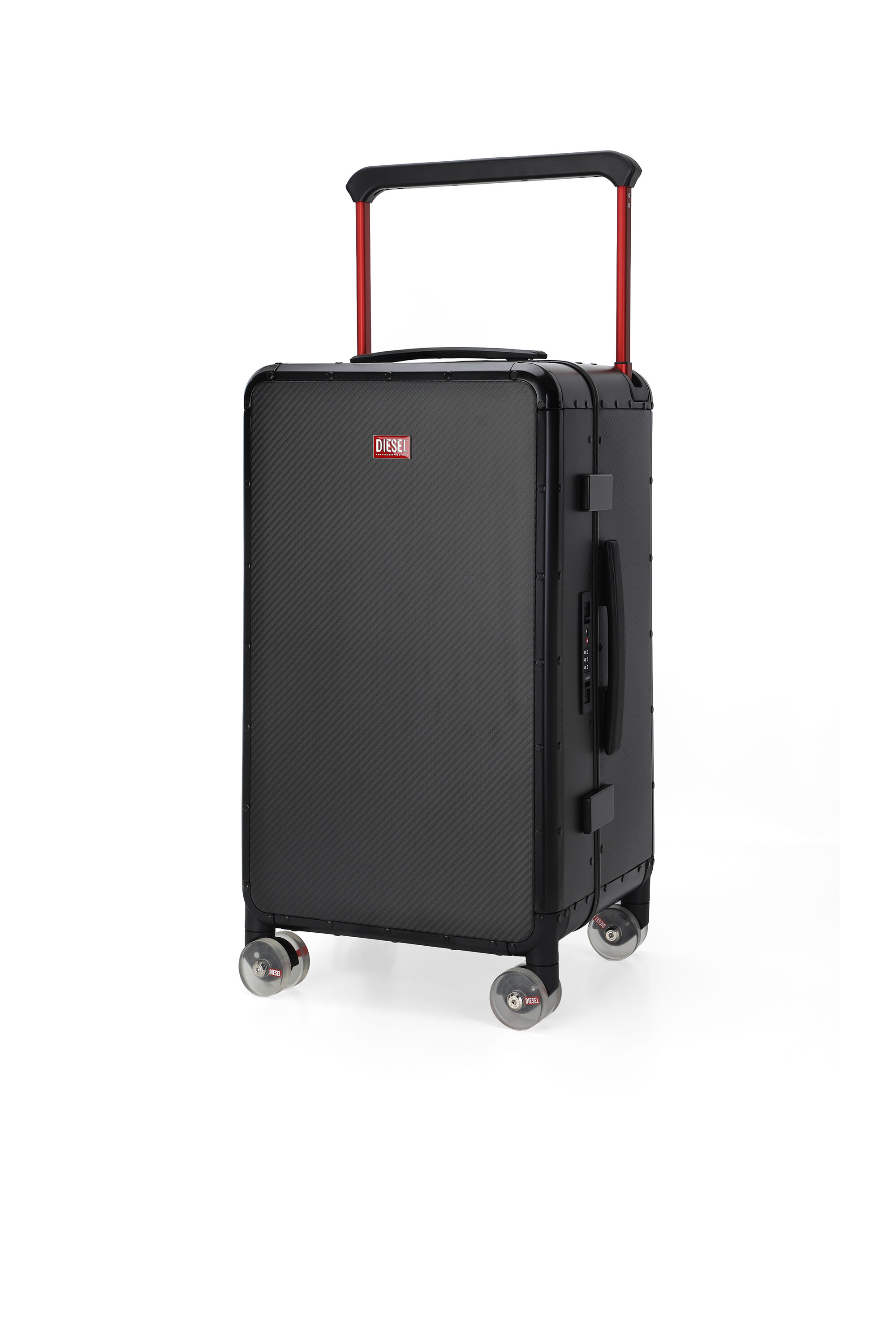 Diesel - DSL CARBON FIBER TROLLEY-BLACK- DSL001, Valigia in fibra di carbonio taglia M Unisex in Nero - 5
