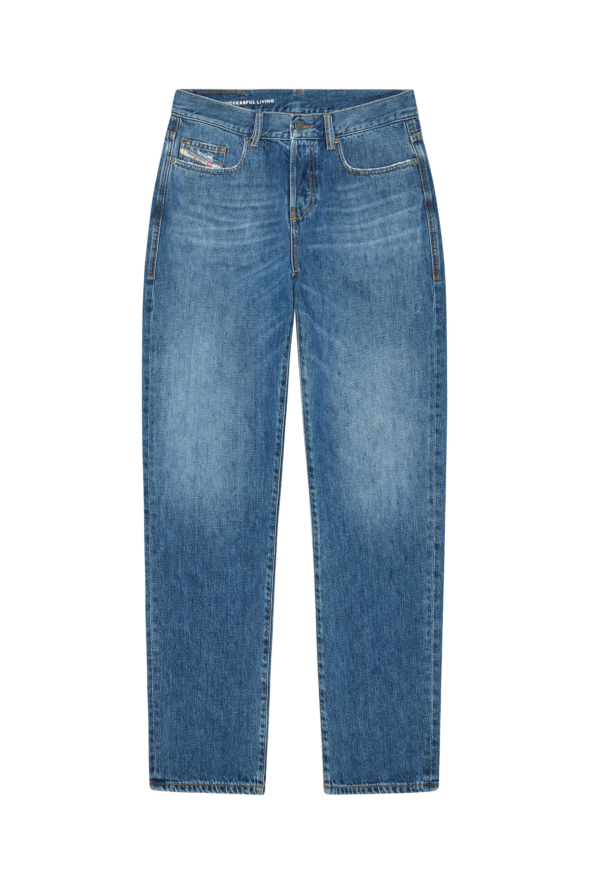 Diesel - 2020 D-Viker 09F25 Straight Jeans, Blu medio - Image 2