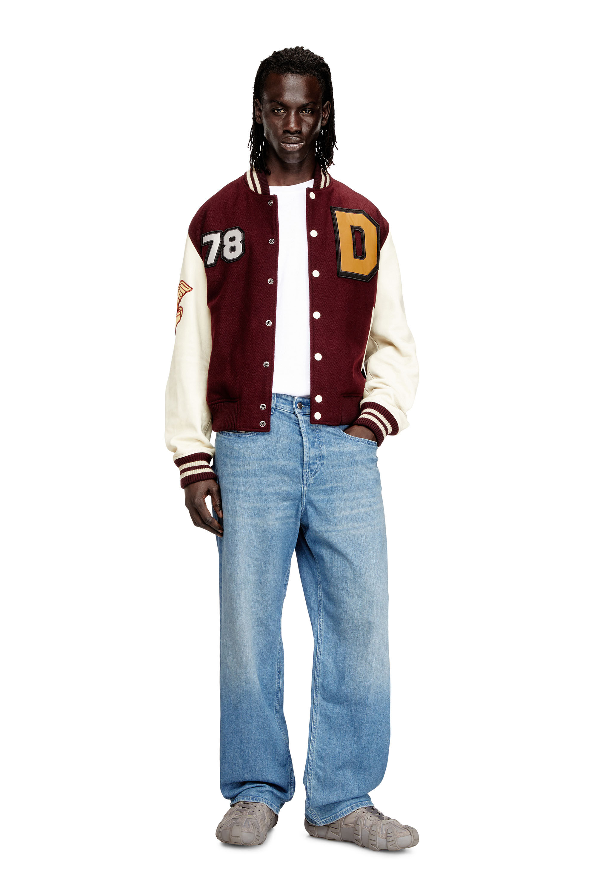 Diesel - Relaxed Jeans 2001 D-Macro 09Q18 Uomo, Blu Chiaro - Image 1