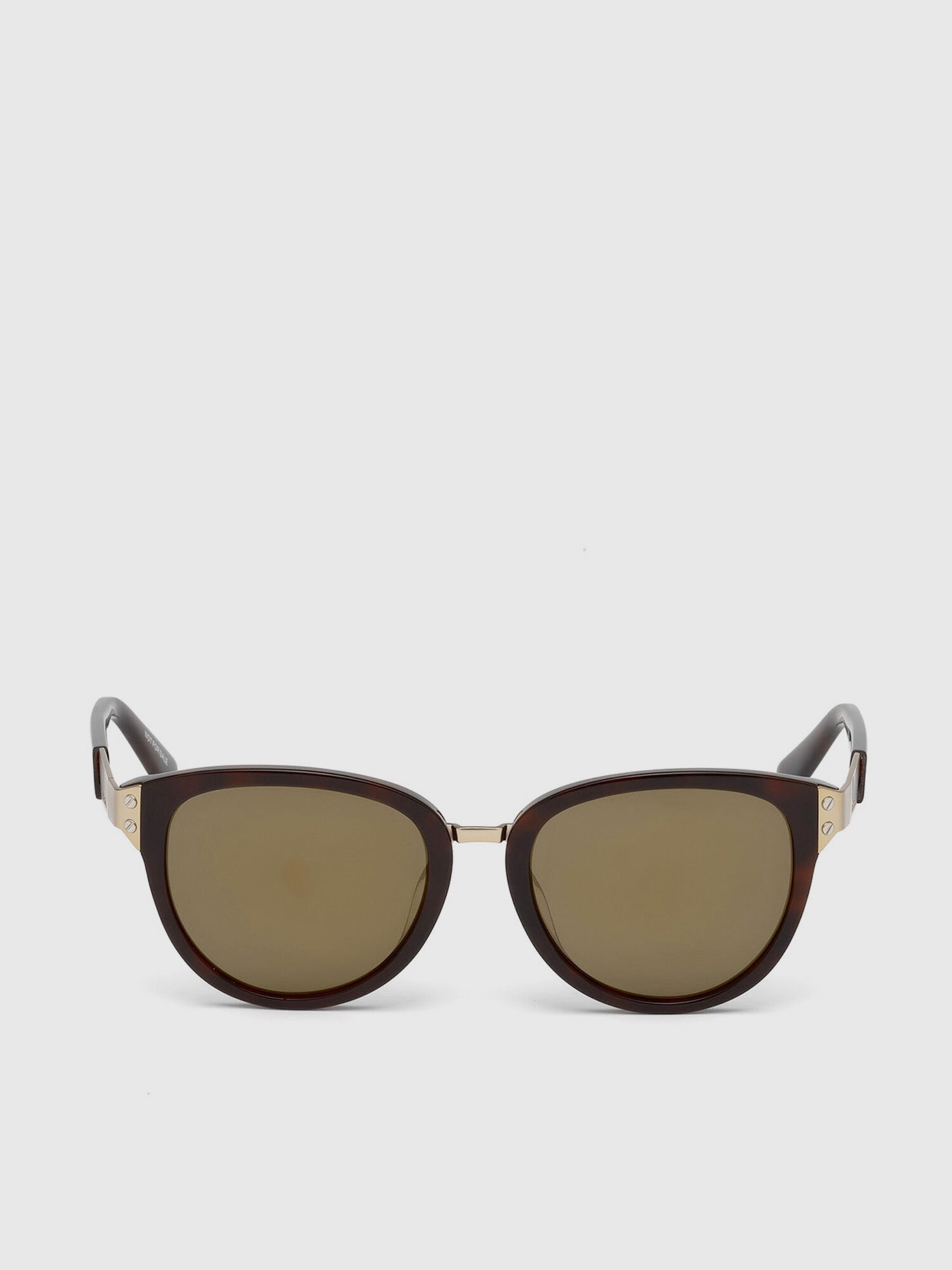Diesel - DL0234, Occhiali iconici con inserti in metallo Donna in Marrone - 1