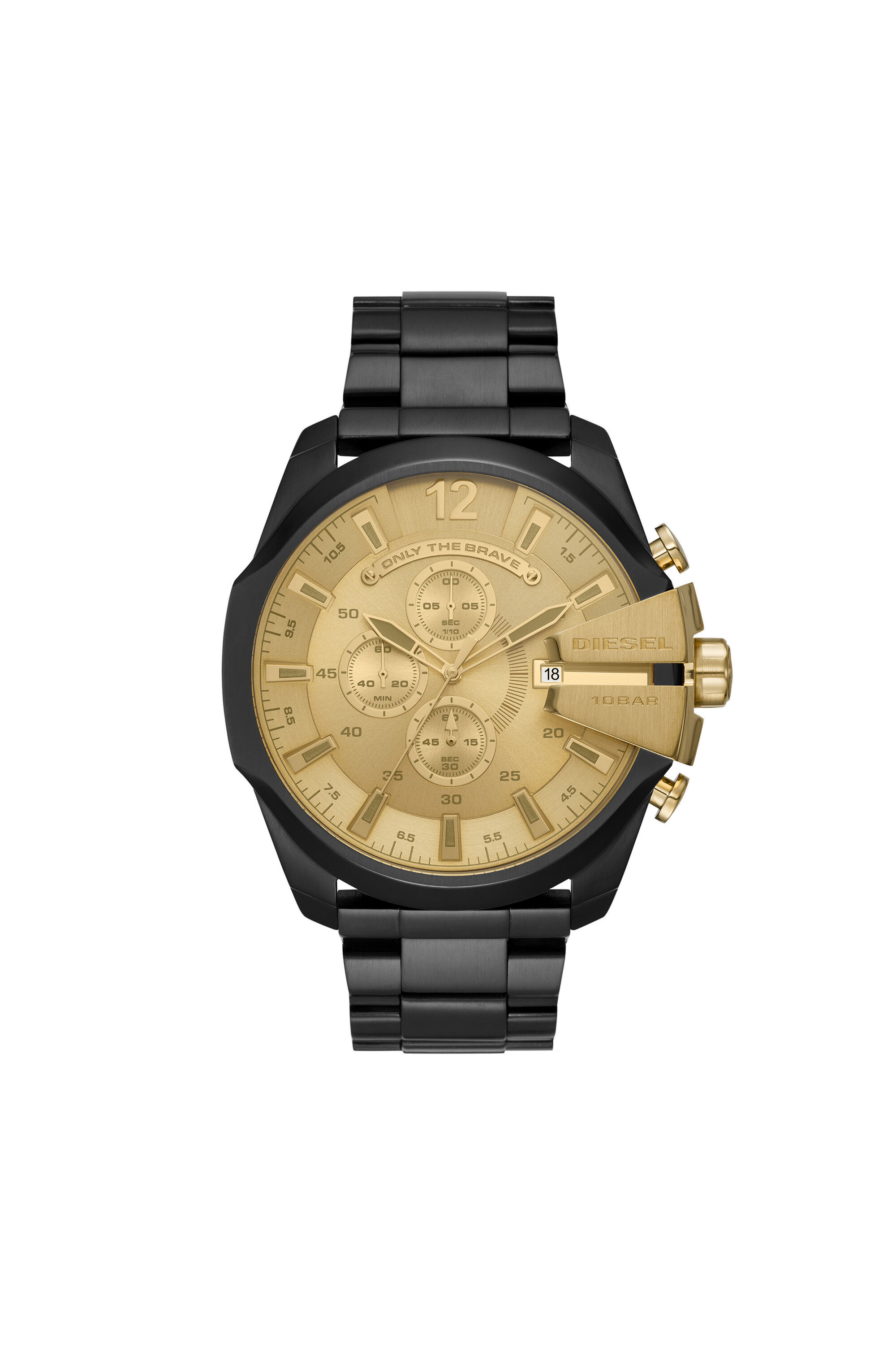 Orologio diesel nero best sale e oro