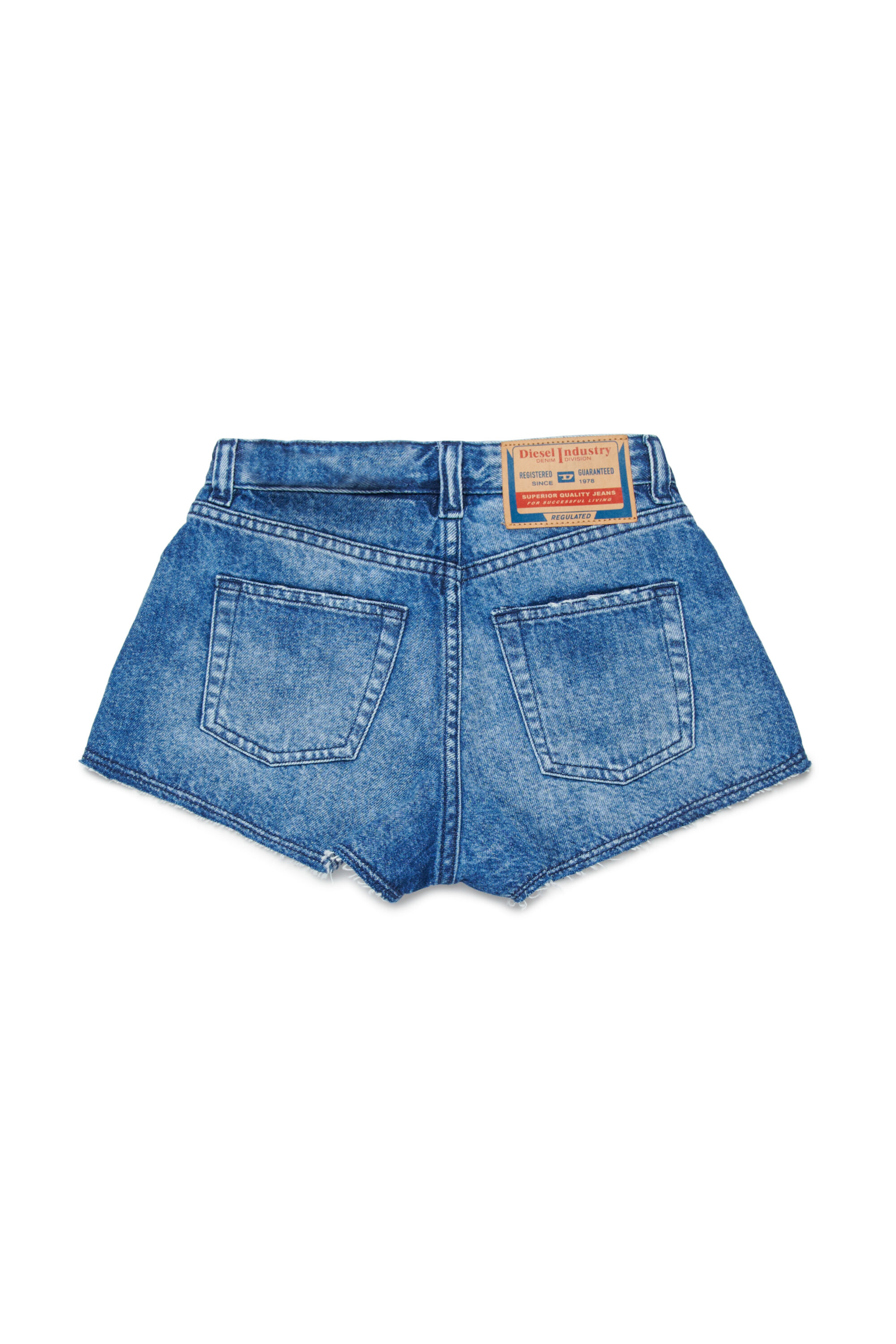Diesel - PLAFFY, Shorts in denim con orli tagliati a vivo Donna in Blu - 2