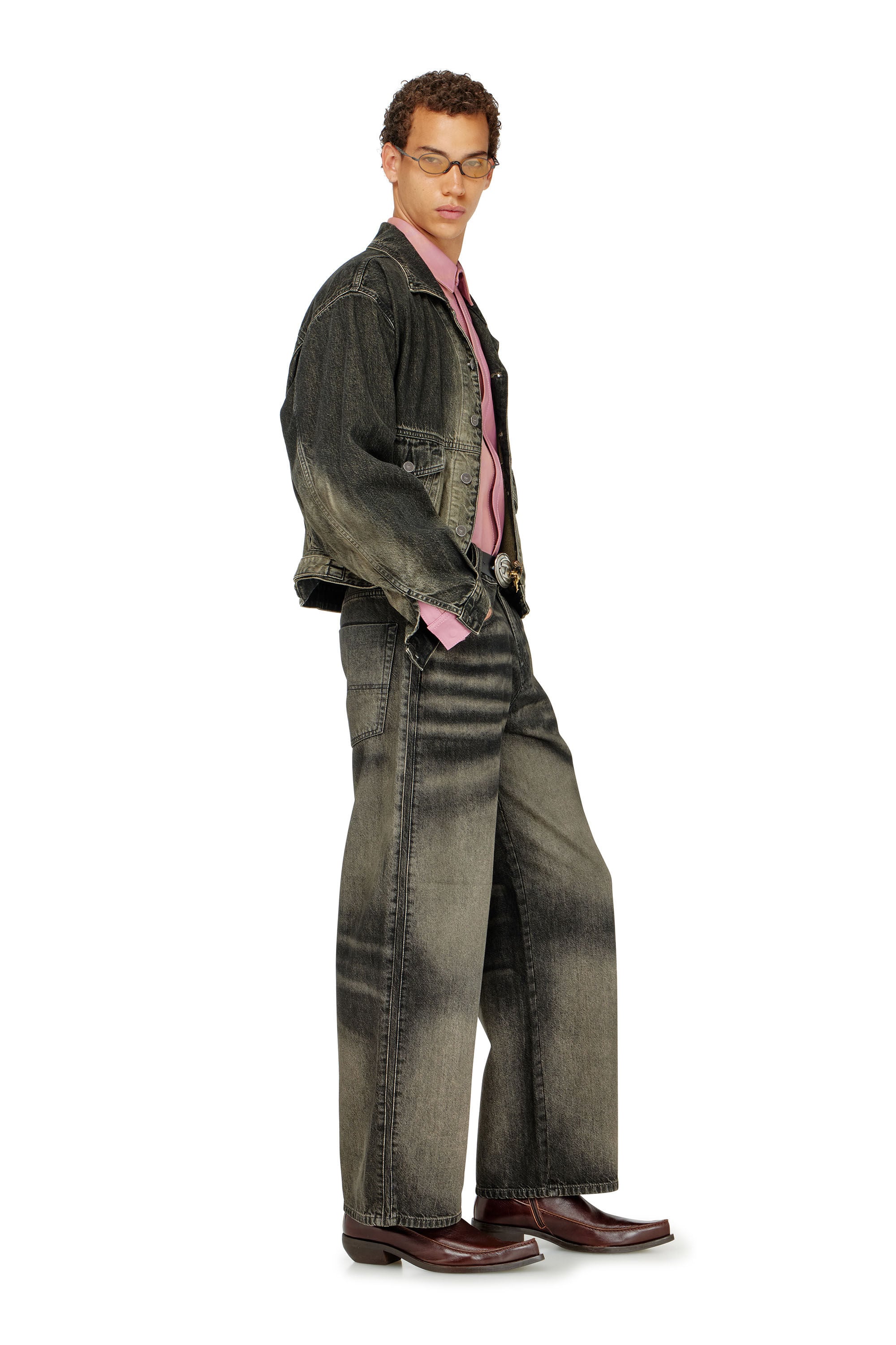 Diesel - Relaxed Jeans 1982 D-Hakou 09R33 Unisex, Nero/Grigio scuro - Image 2