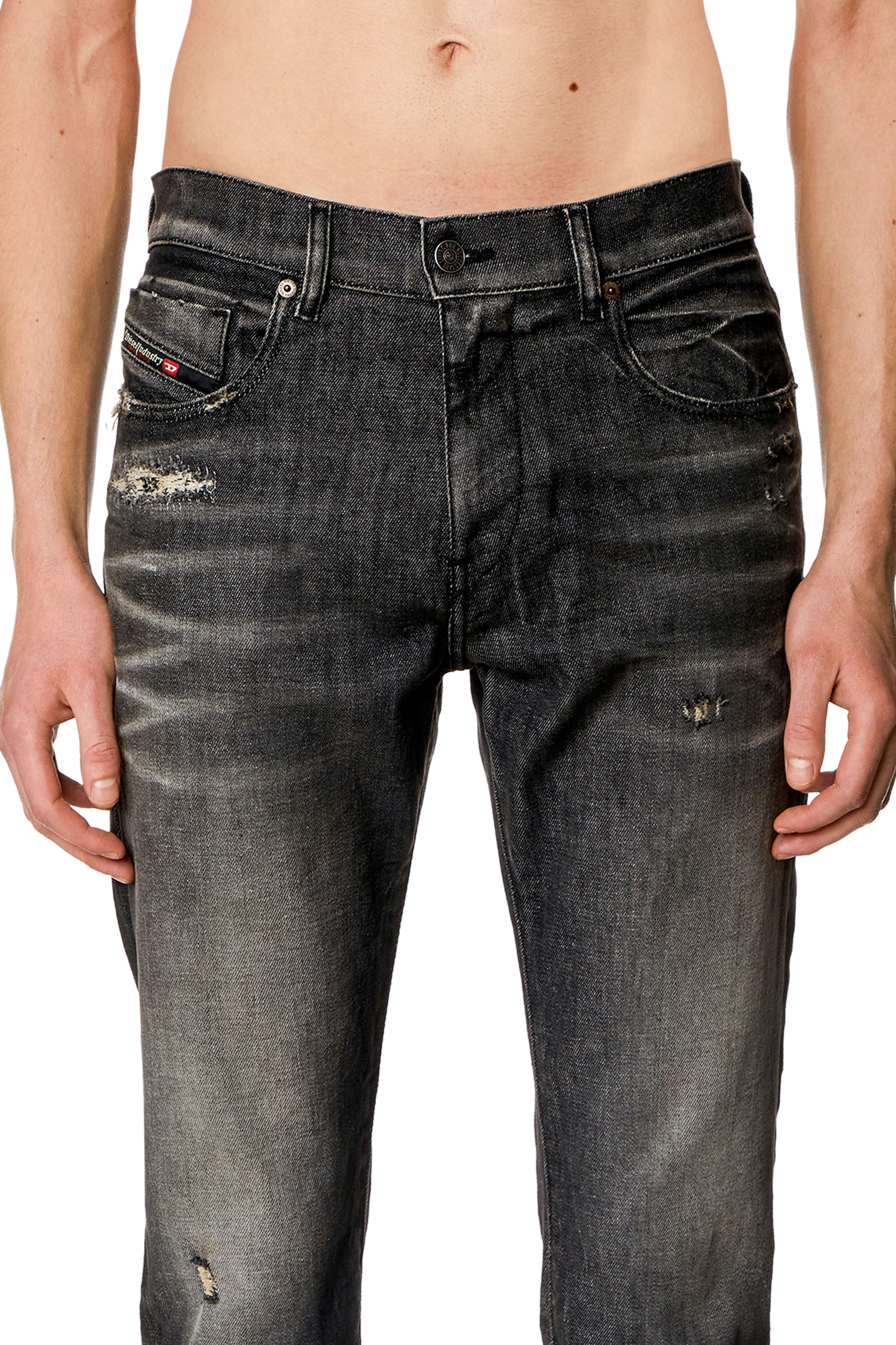 Jeans Uomo Slim Nero Grigio scuro 2019 D Strukt Diesel