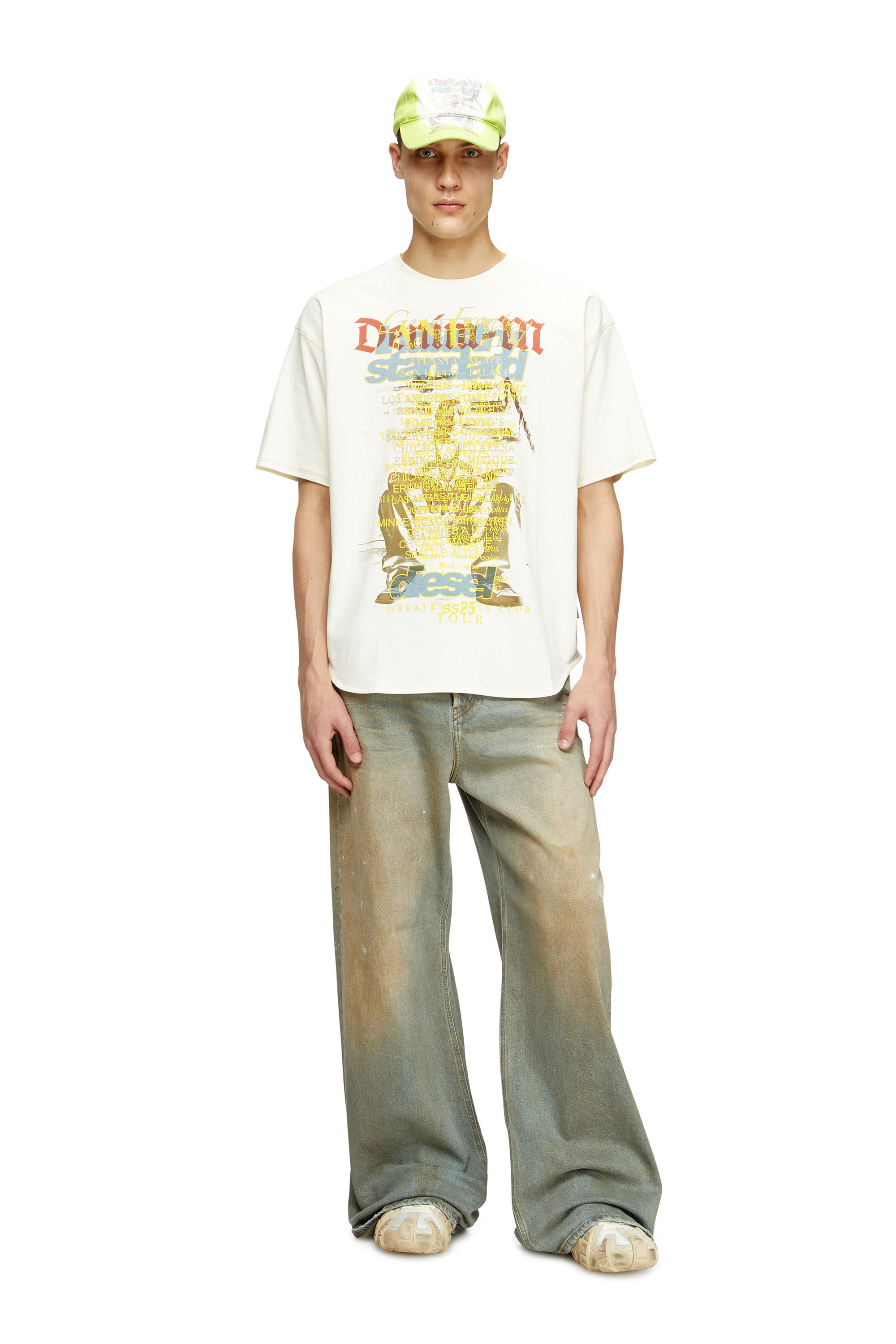 Diesel - T-BIX-AA, T-shirt con stampa DJ Unisex in Bianco - 1