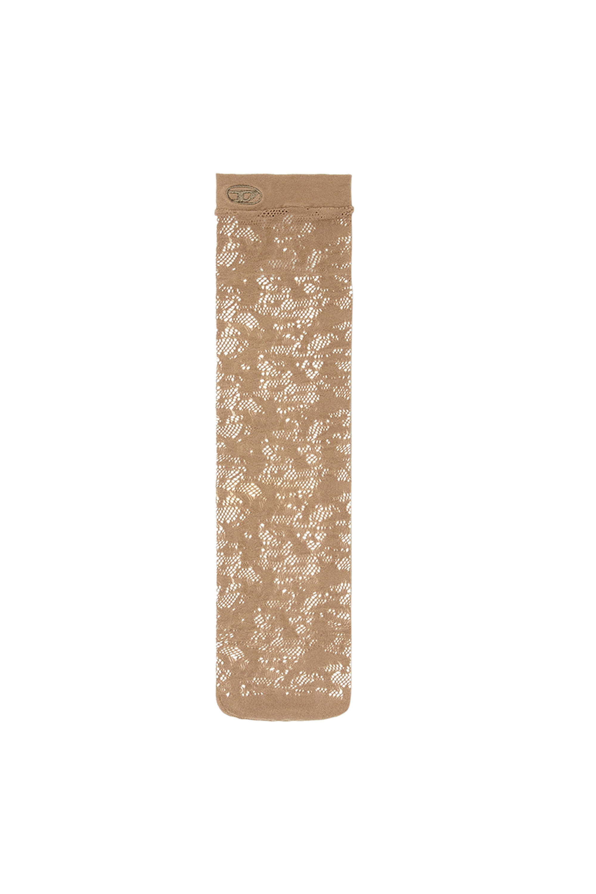 Diesel - SKW-MANTRA, Calzetti lunghi in pizzo camouflage Donna in Marrone - 1