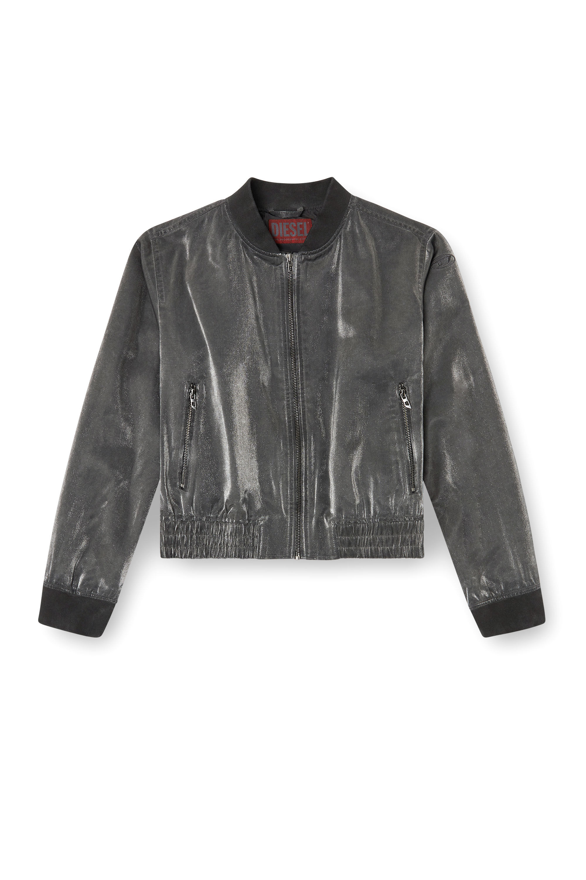 Diesel - G-HOST, Giacca bomber in raso Donna in Grigio - 2